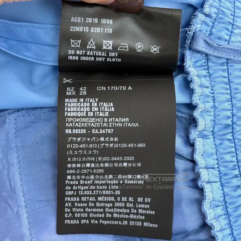 Other Prada Blue metal triangle label nylon boxing shorts Size US 26 / EU 42 - 6 Thumbnail