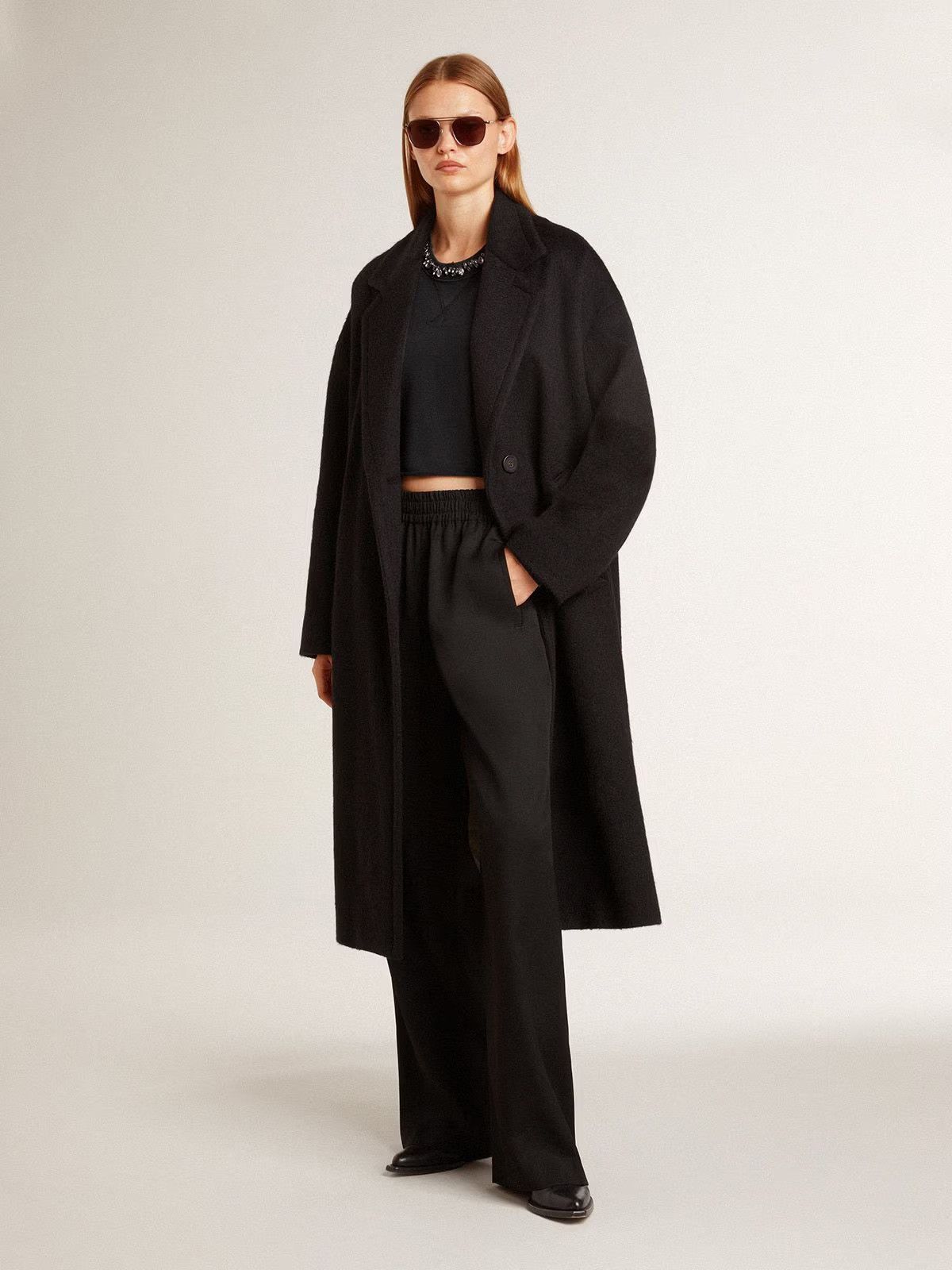 Golden Goose Golden Goose Single-Breasted Black Cocoon Coat Size S / US 4 / IT 40 - 12 Thumbnail