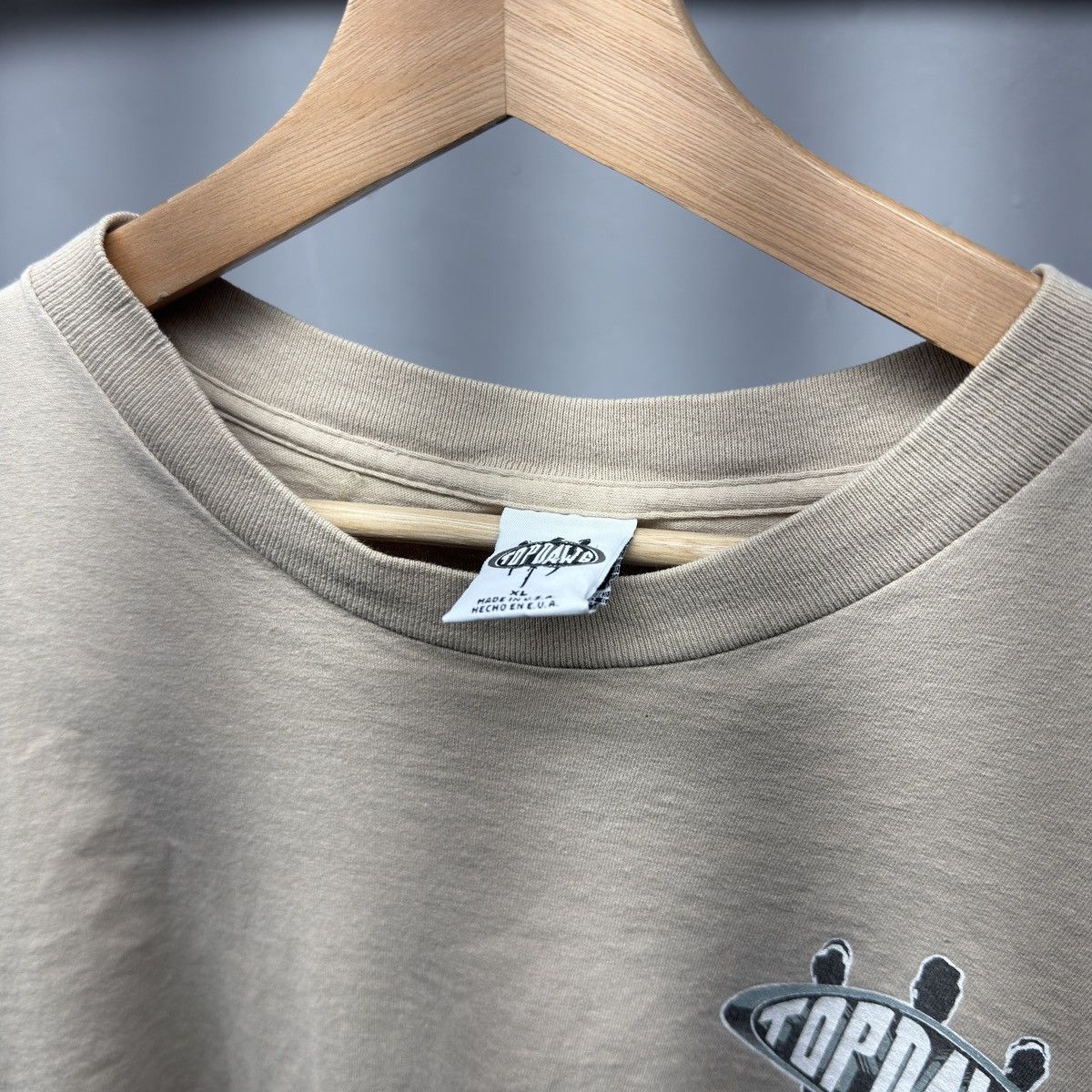Vintage 90s Top Dawg Bulldog Shirt Beige ERD Grunge Chrome WCC Band Size US XL / EU 56 / 4 - 3 Thumbnail