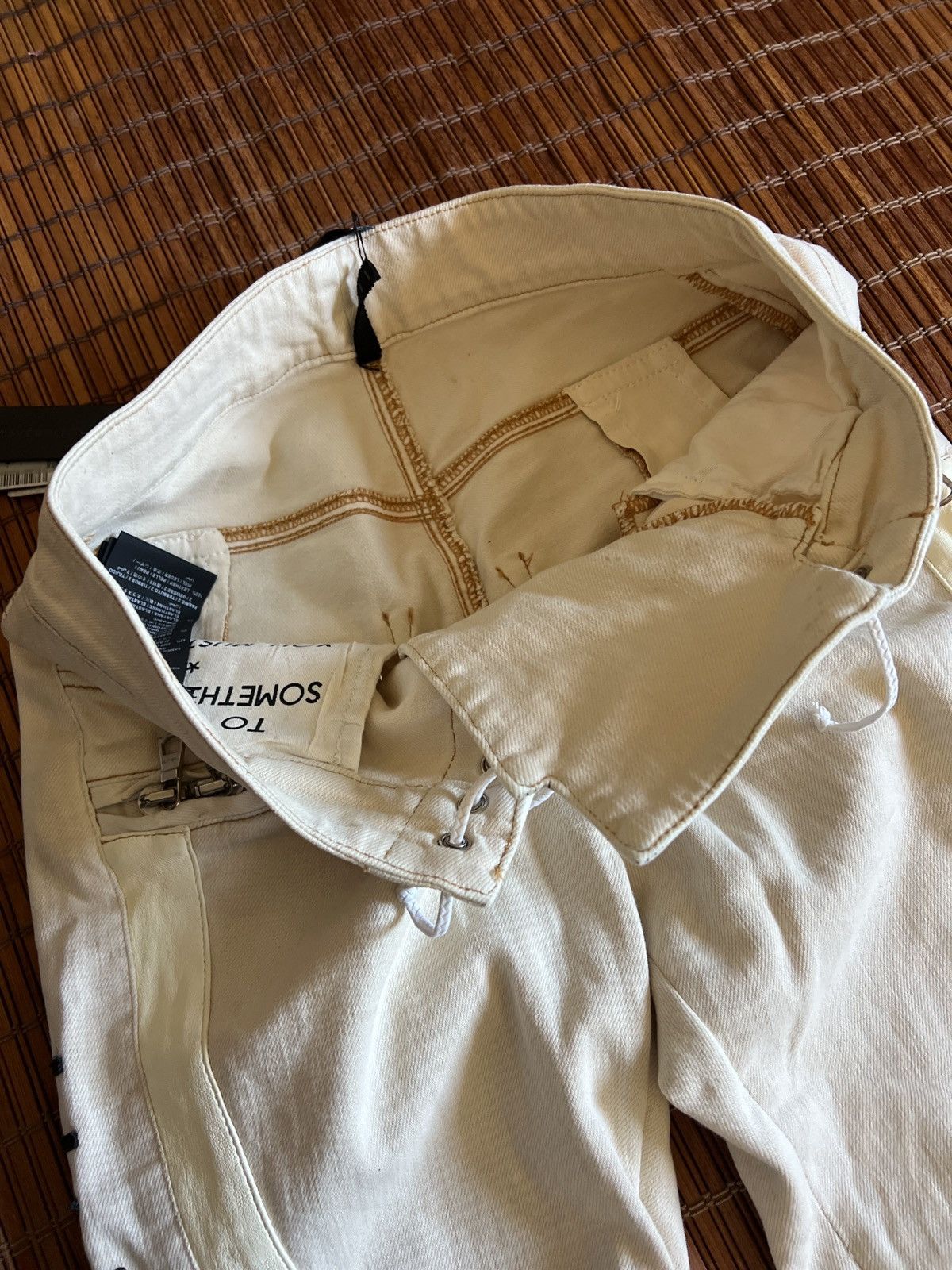 Ben Taverniti Unravel Project Ben Taverniti Unravel Project Leather Denim Corset jean Size 26" / US 2 / IT 38 - 12 Thumbnail