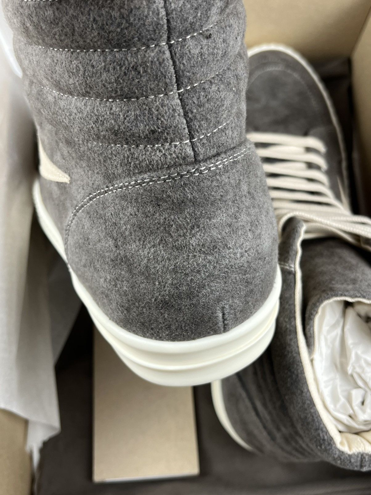 Rick Owens FW24 Rick Owens Vans Vintage Sneaks High Moleskin DRKSHDW Size US 12 / EU 45 - 7 Thumbnail