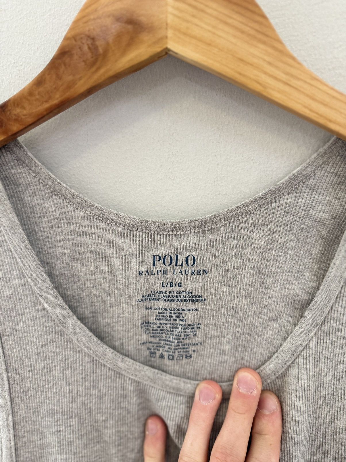 Polo Ralph Lauren × Vintage Vintage Polo Ralph Lauren tank top ribbed Size US L / EU 52-54 / 3 - 4 Thumbnail