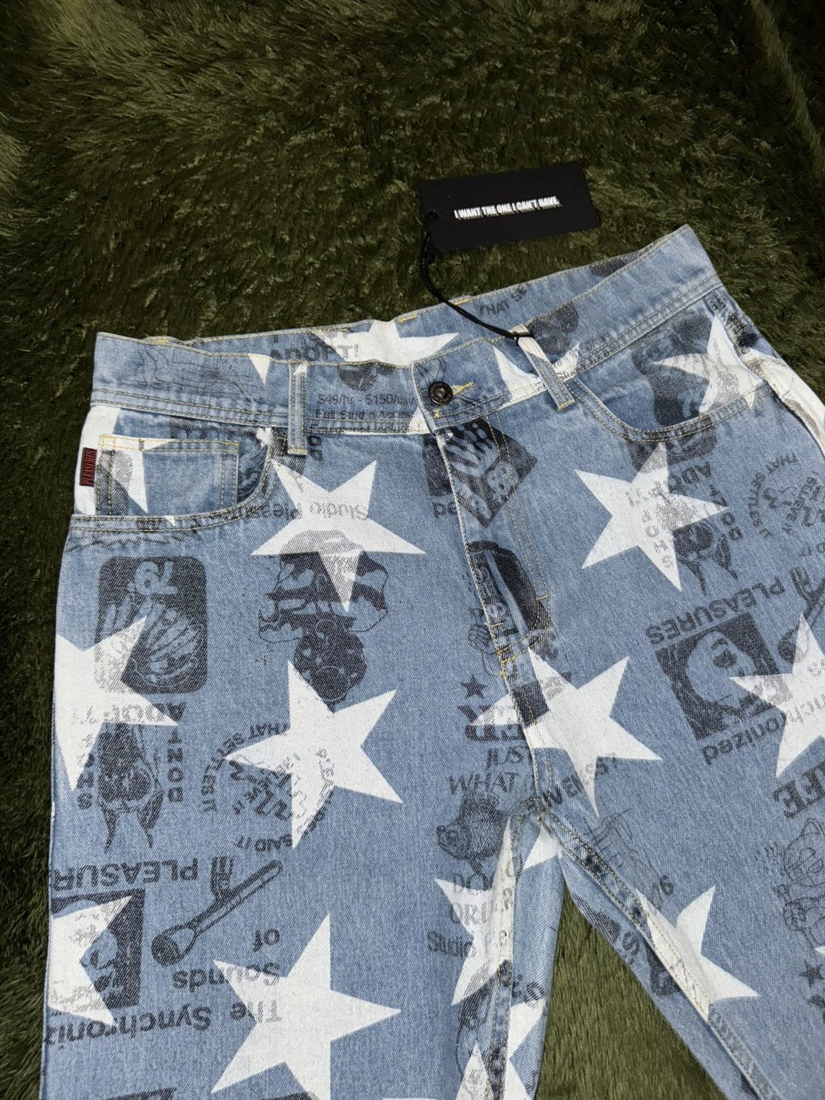 Pleasures [32] Pleasures star printed poppy denim pants light indigo Size US 32 / EU 48 - 2 Thumbnail