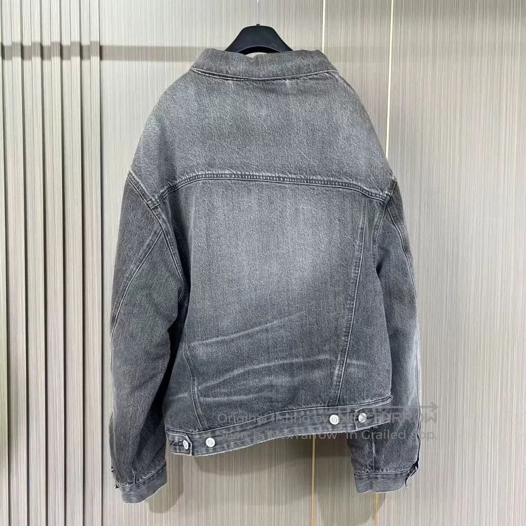 Balenciaga balenciaga denim jacket with irregular pattern. Size US M / EU 48-50 / 2 - 2 Thumbnail