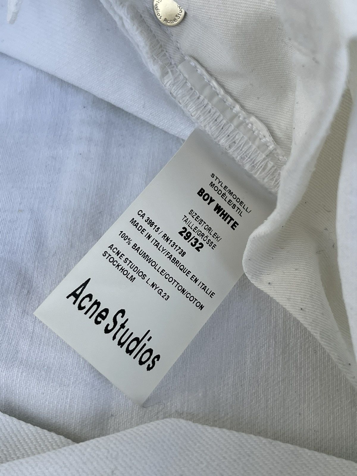 Acne Studios Acne Studios Boy White Denim Pants Size US 30 / EU 46 - 11 Thumbnail