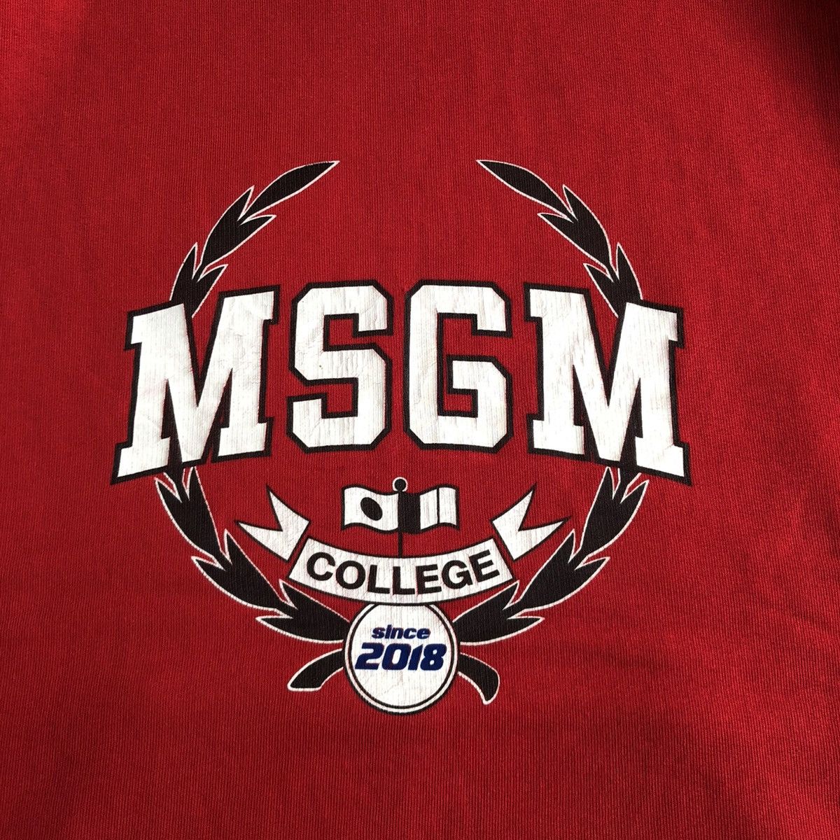 MSGM 🇮🇹 MSGM Milano Italy Big Logo Hoodie Red Luxury Designer Size US XL / EU 56 / 4 - 4 Thumbnail