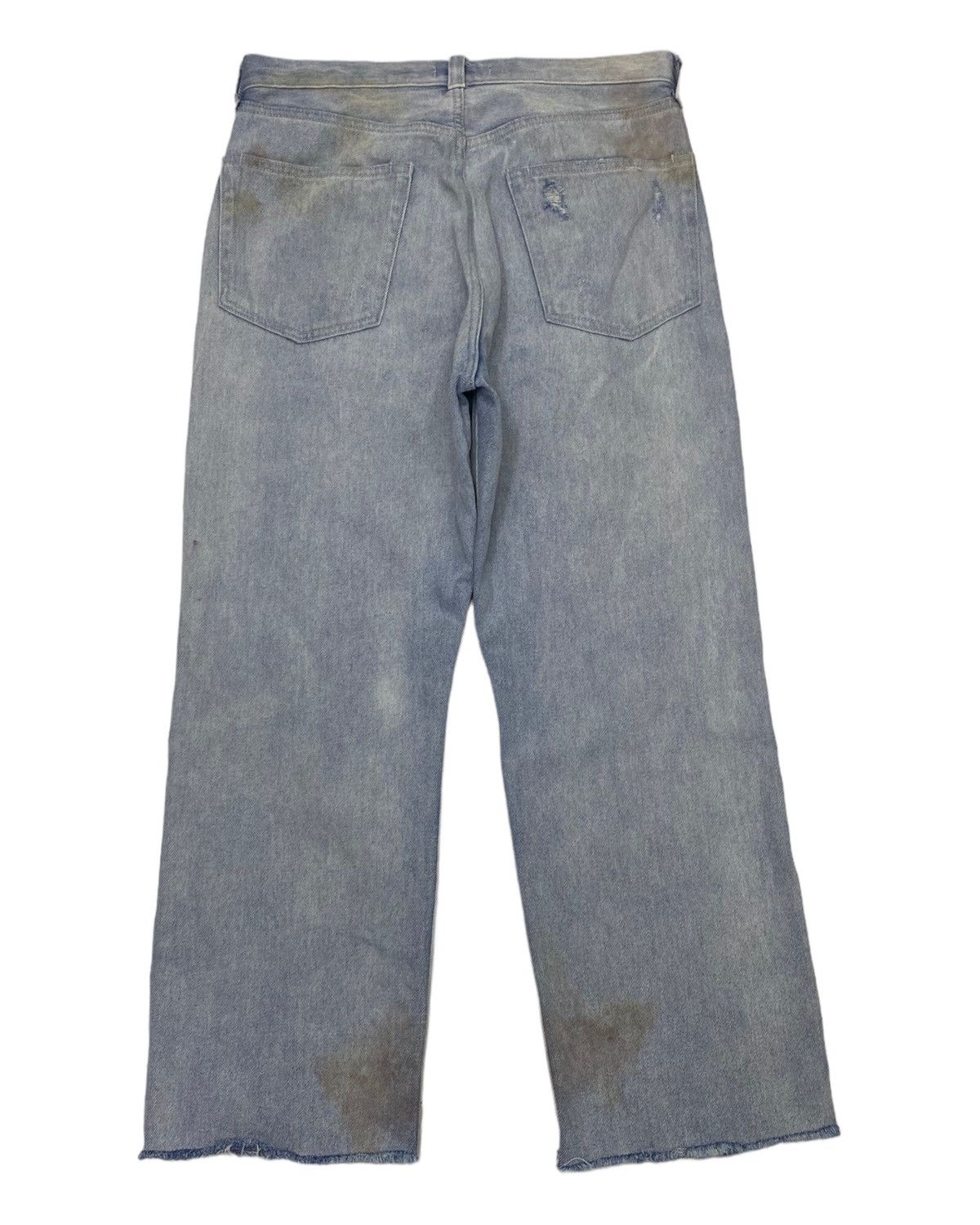 If Six Was Nine RAG MACHINE DISTRESSED DENIM PUNK RELEASE HEM CROPPED JEANS Size US 30 / EU 46 - 4 Thumbnail