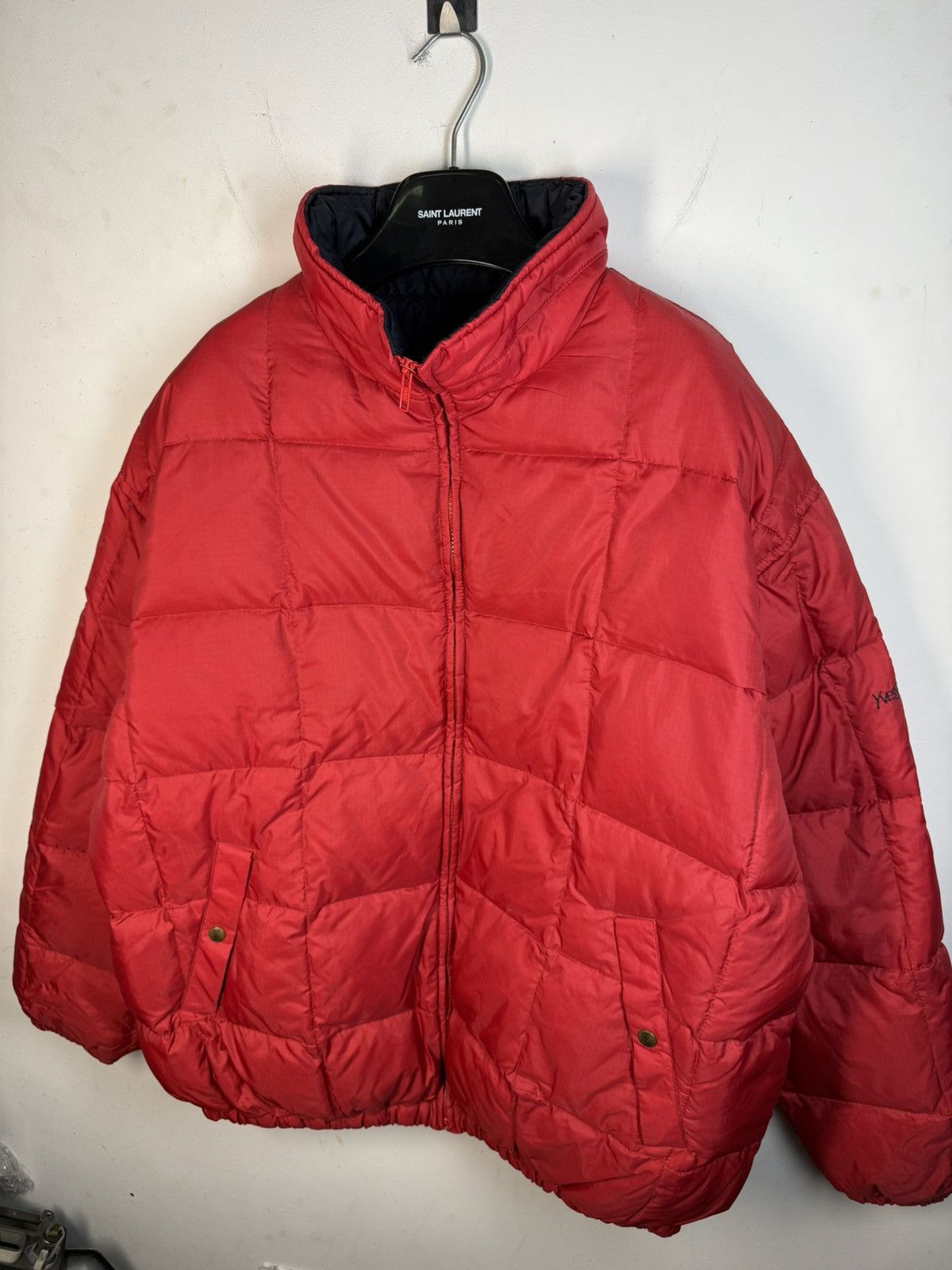 Yves Saint Laurent Winter YSL Down Jacket Puffer Red Bomber Heavy Coat Size US XL / EU 56 / 4 - 23 Thumbnail
