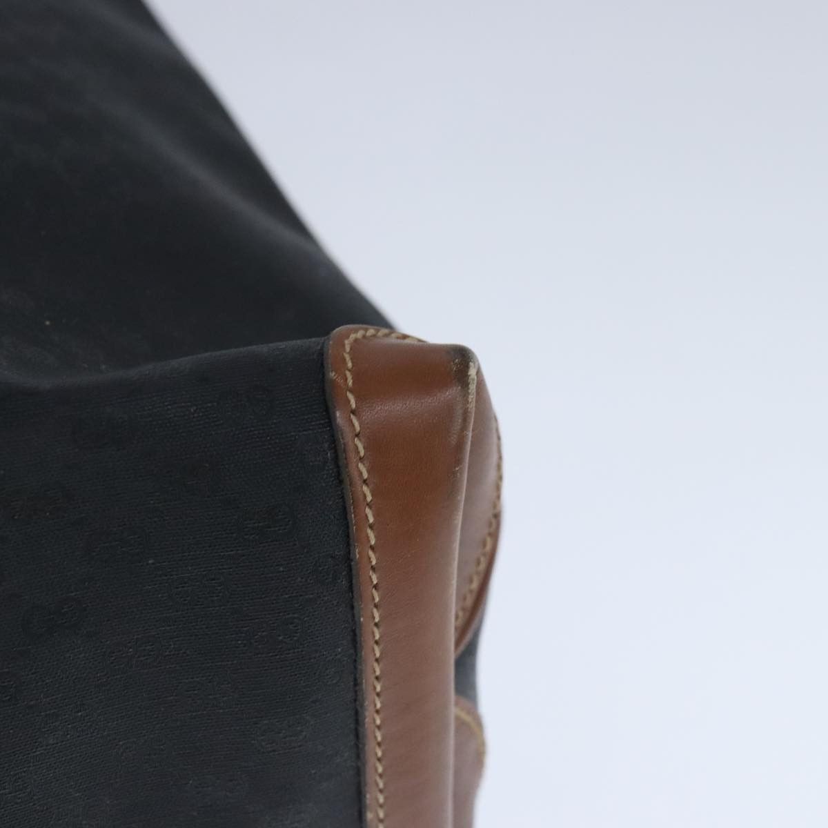 Gucci GUCCI Micro GG Canvas Hand Bag Pvc Leather Black Brown Size ONE SIZE - 13 Thumbnail