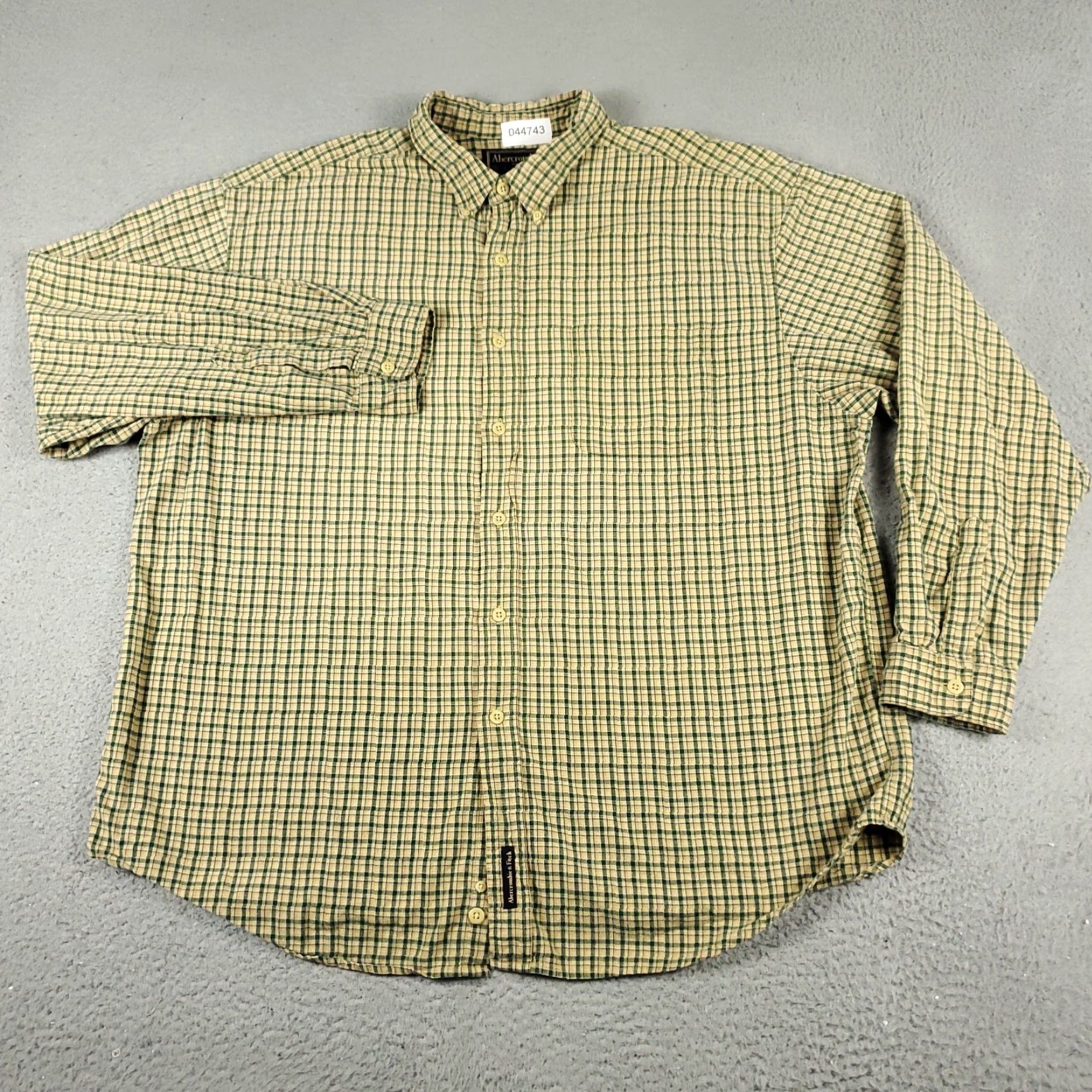 Abercrombie & Fitch Abercrombie & Fitch Shirt Mens XL Beige Plaid Button-Up Long Sleeve Casual Workwear Modern Classic Preppy Size US XL / EU 56 / 4 - 2 Thumbnail