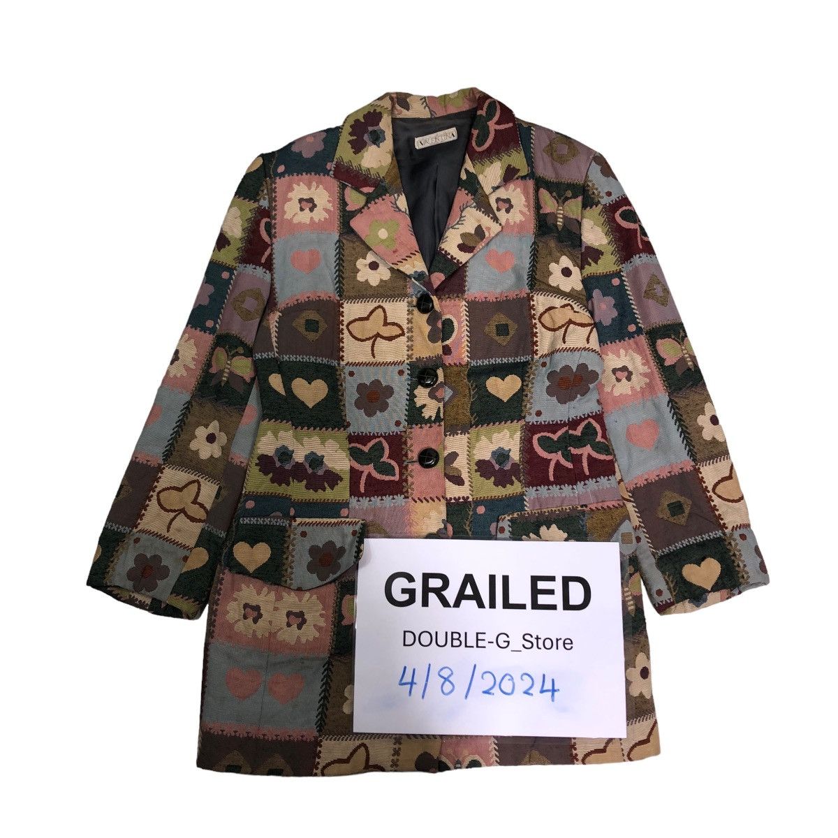 Designer 📌VINTAGE PATCHWORK DESIGN ART VALENTINA ITALY Size US S / EU 44-46 / 1 - 2 Thumbnail
