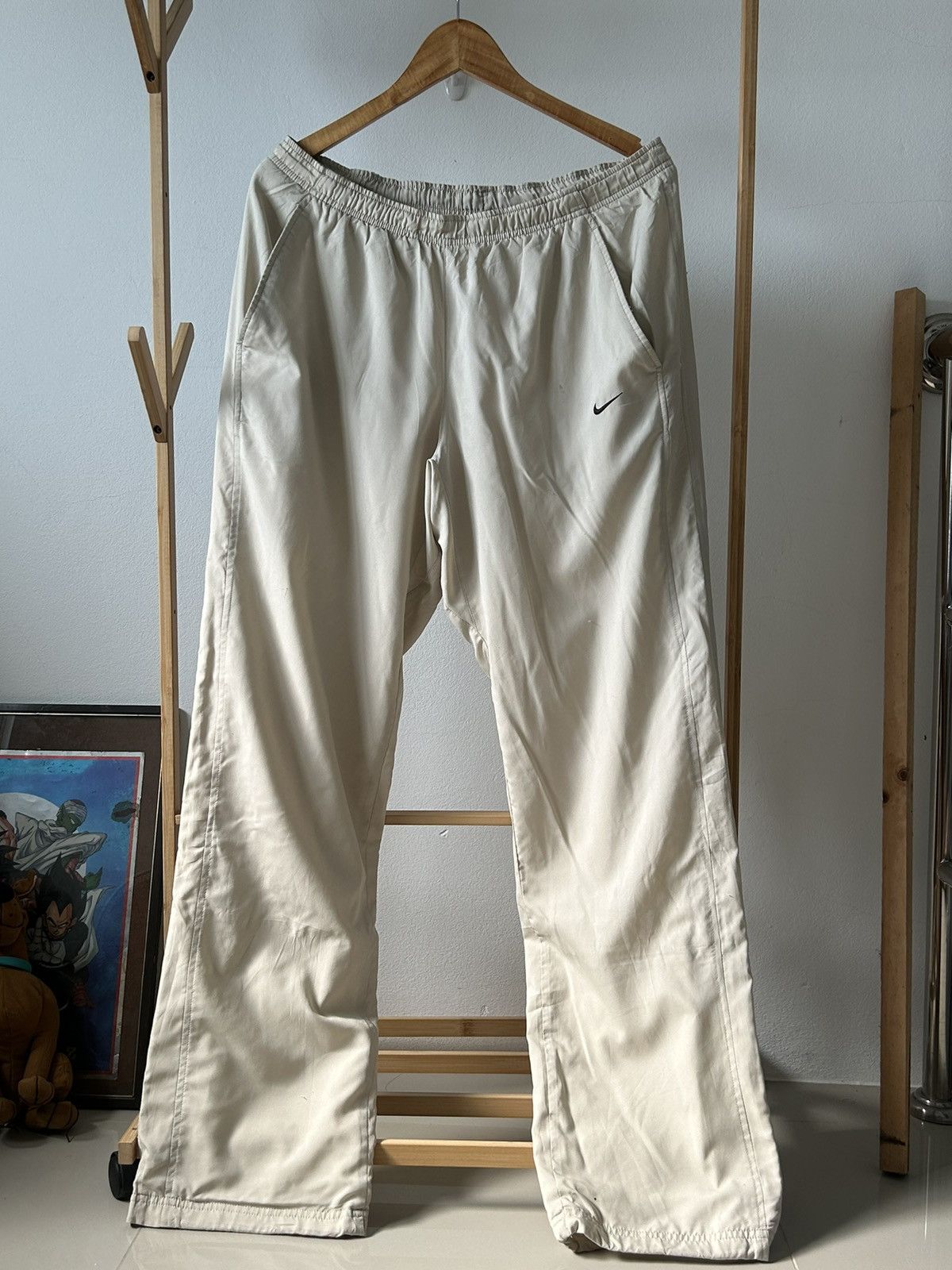 🔥Rare🔥 Vintage Y2K Beige Nike Track Pants