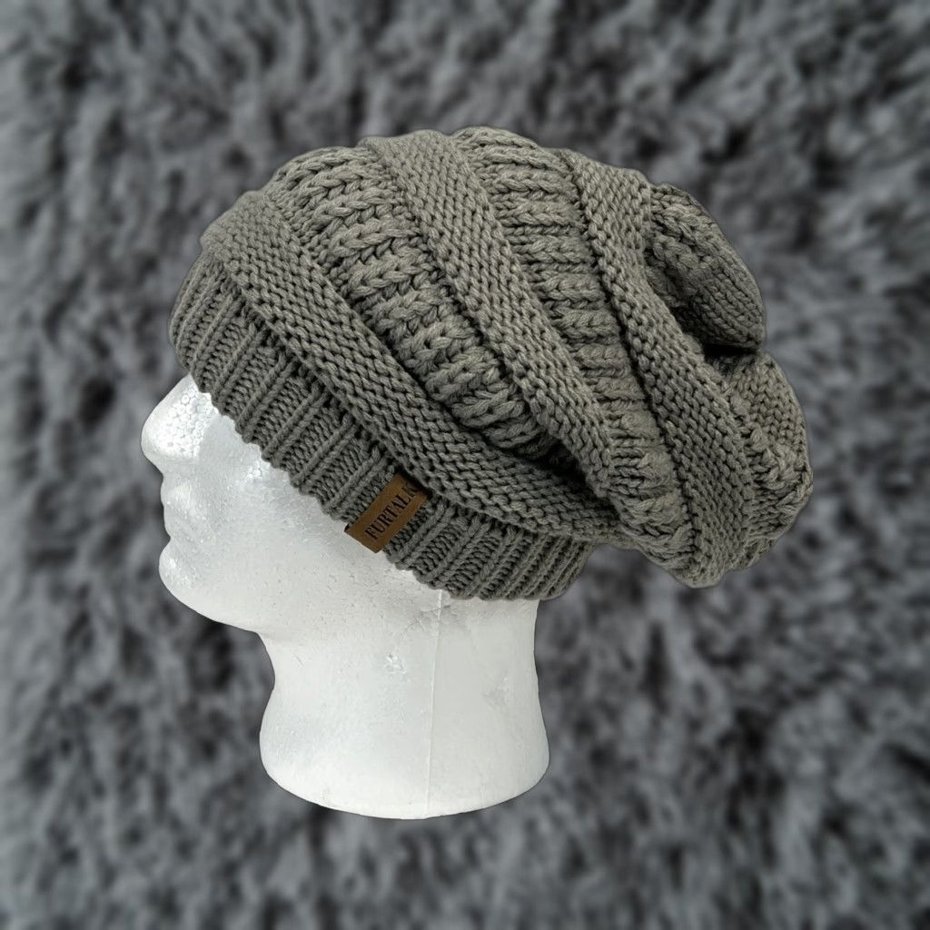 Vintage Furtalk Slouchy Beanie Hat Women One Size Gray Beanie VGUC Size ONE SIZE - 1 Thumbnail