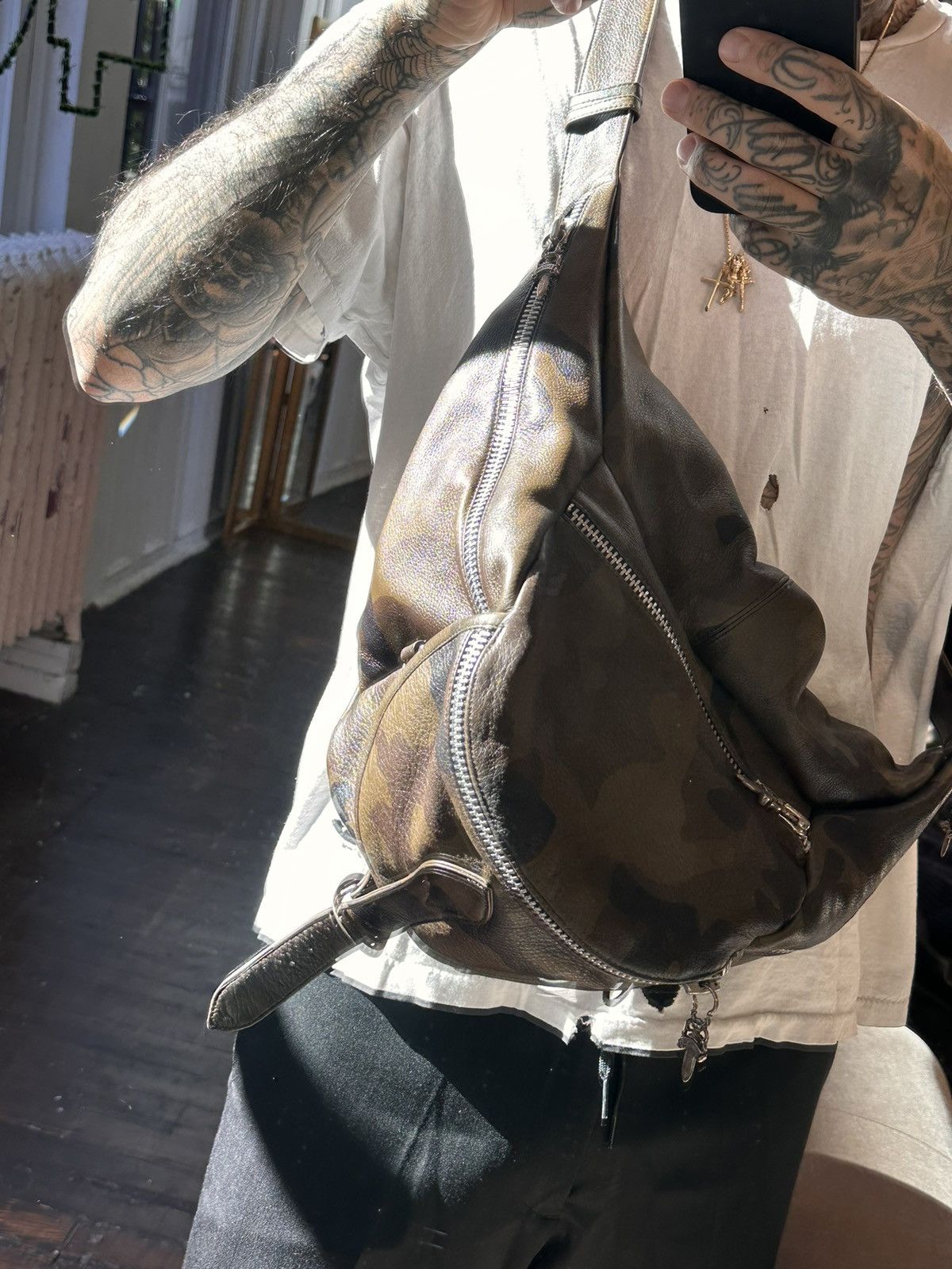 CHROME HEARTS XXL CAMO SNAT GUNSLINGER BAG