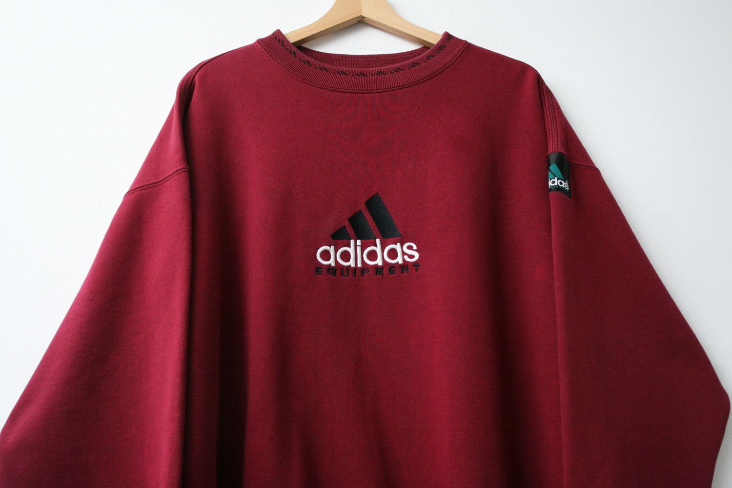 Adidas Vintage 90s Adidas Equipment Big Logo Sweatshirt boxy fit Size US M / EU 48-50 / 2 - 2 Thumbnail
