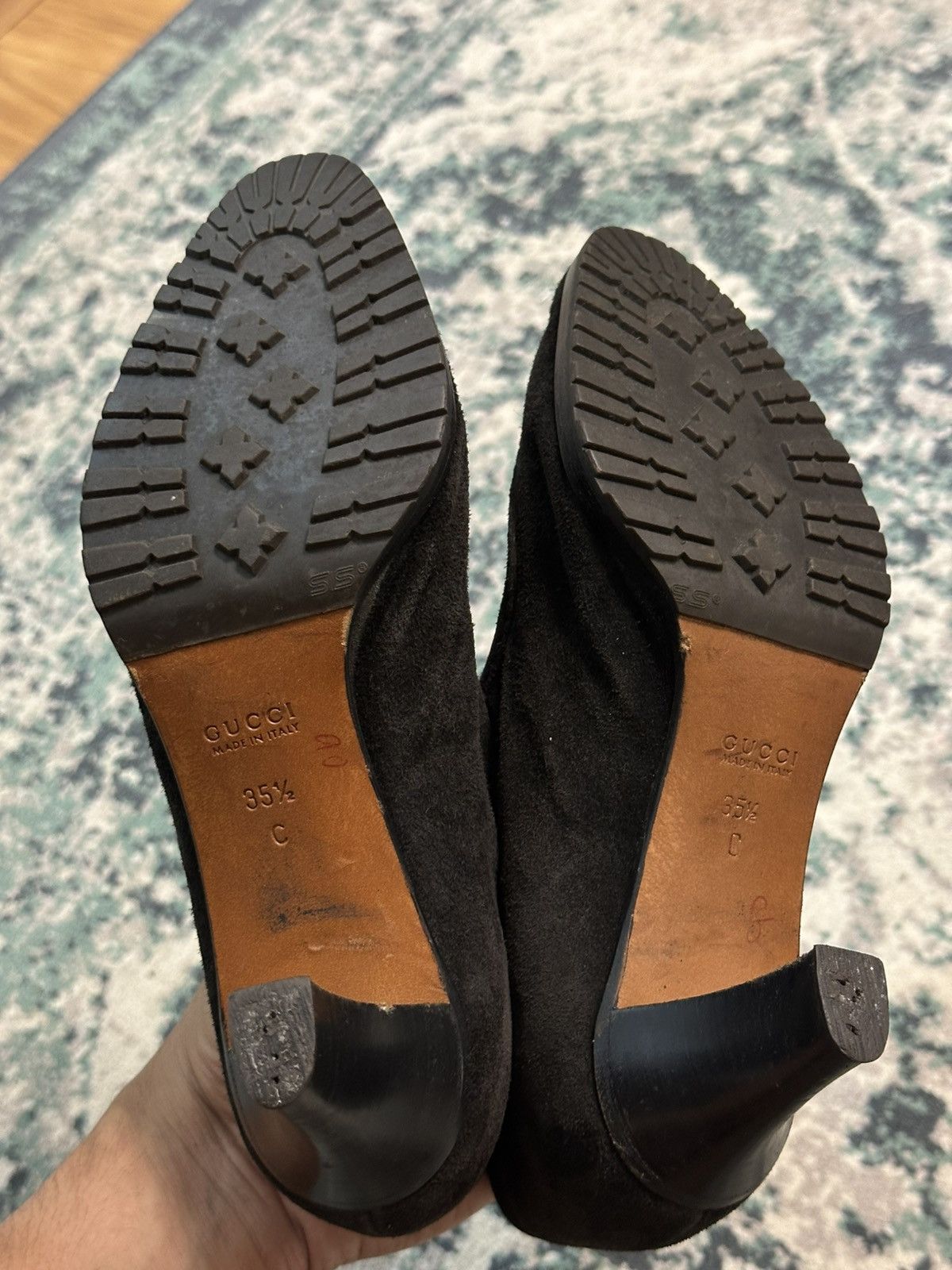 Gucci Gucci Made in Italy Black Suede Leather Ankle Boots Size US 5.5 / IT 35.5 - 11 Thumbnail