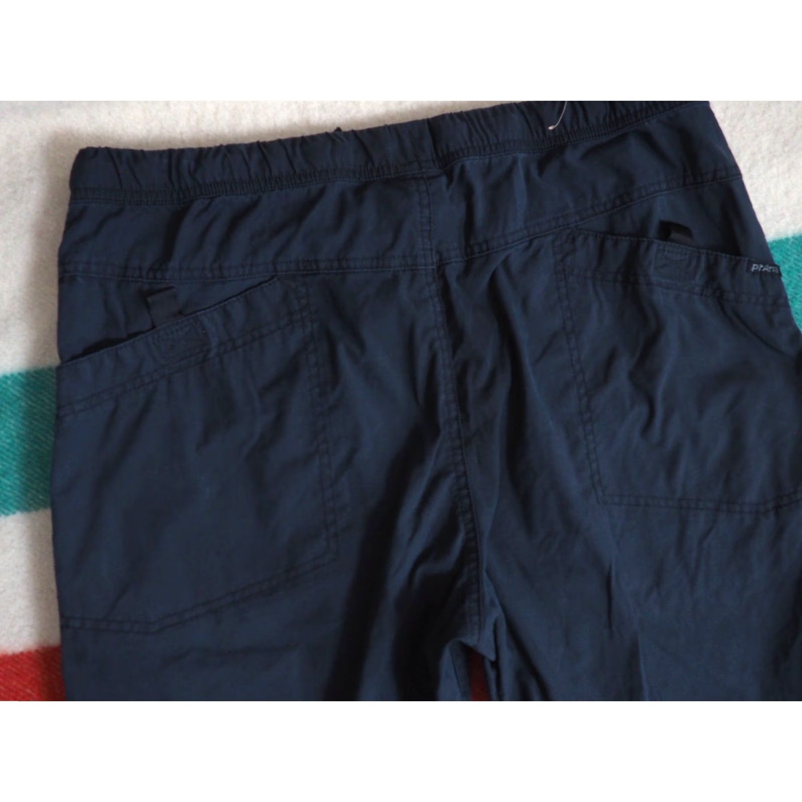 Prana Prana Pants Jogger Dark Gray Logo Zip Pocket 36x28 Drawstring Cotton Regular Men L Size US 33 - 4 Thumbnail