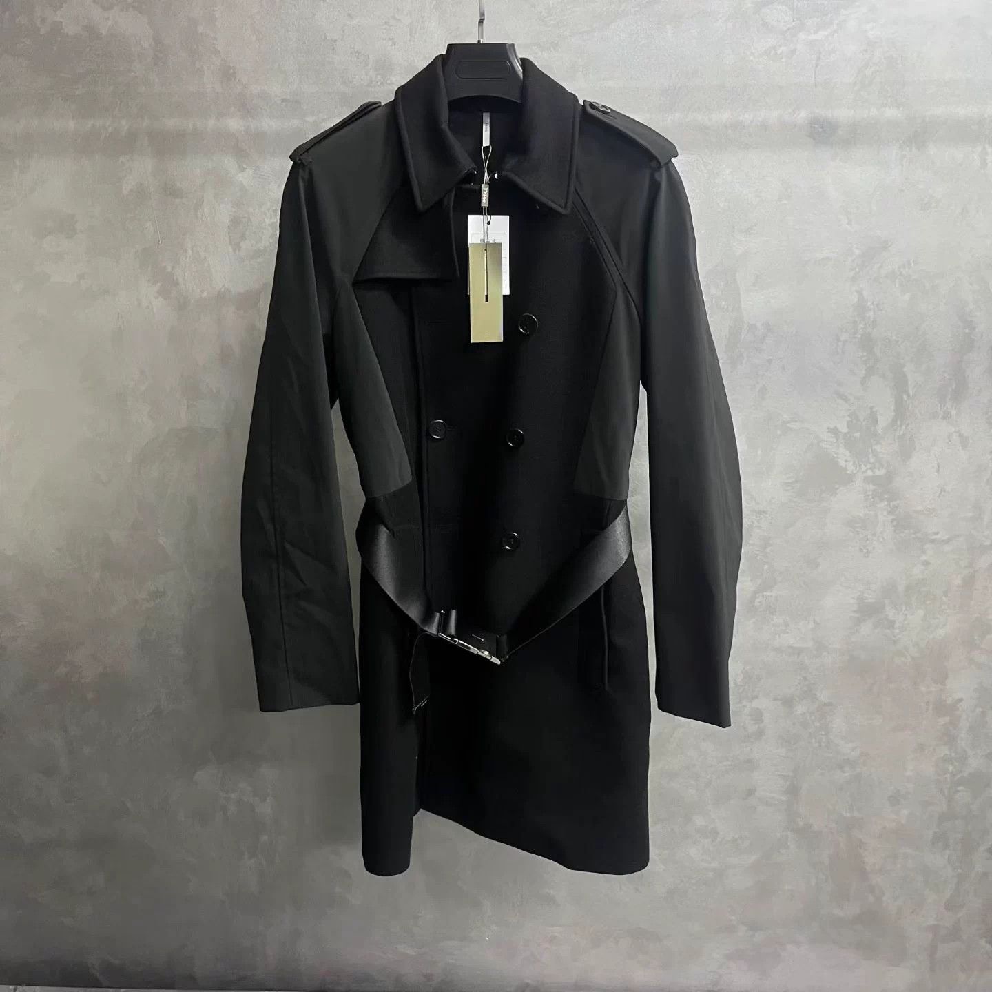 Dior Dior Black Double-Breasted Notched Collar Men’s Overcoat Size US M / EU 48-50 / 2 - 1 Thumbnail