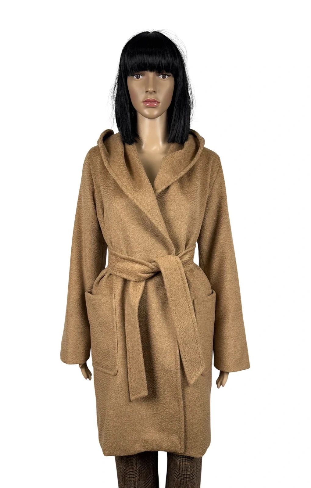 Max Mara Max Mara Coat Rialto Belted Hooded Camel Size S / US 4 / IT 40 - 1 Thumbnail