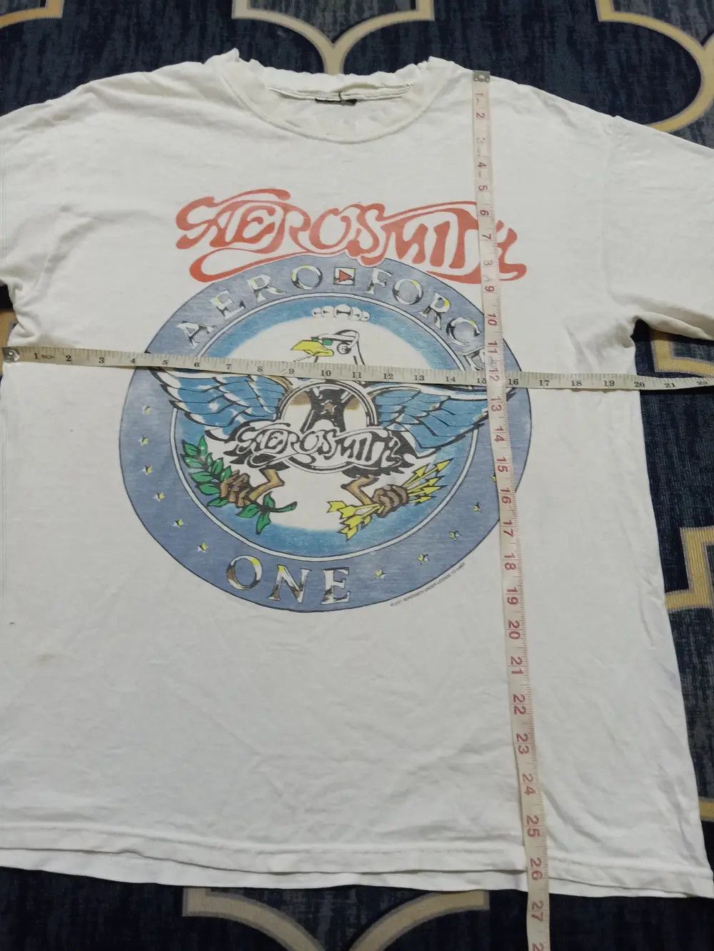 Band Tees × Vintage Vintage Trashed Aerosmith Just Push play Size US M / EU 48-50 / 2 - 5 Thumbnail