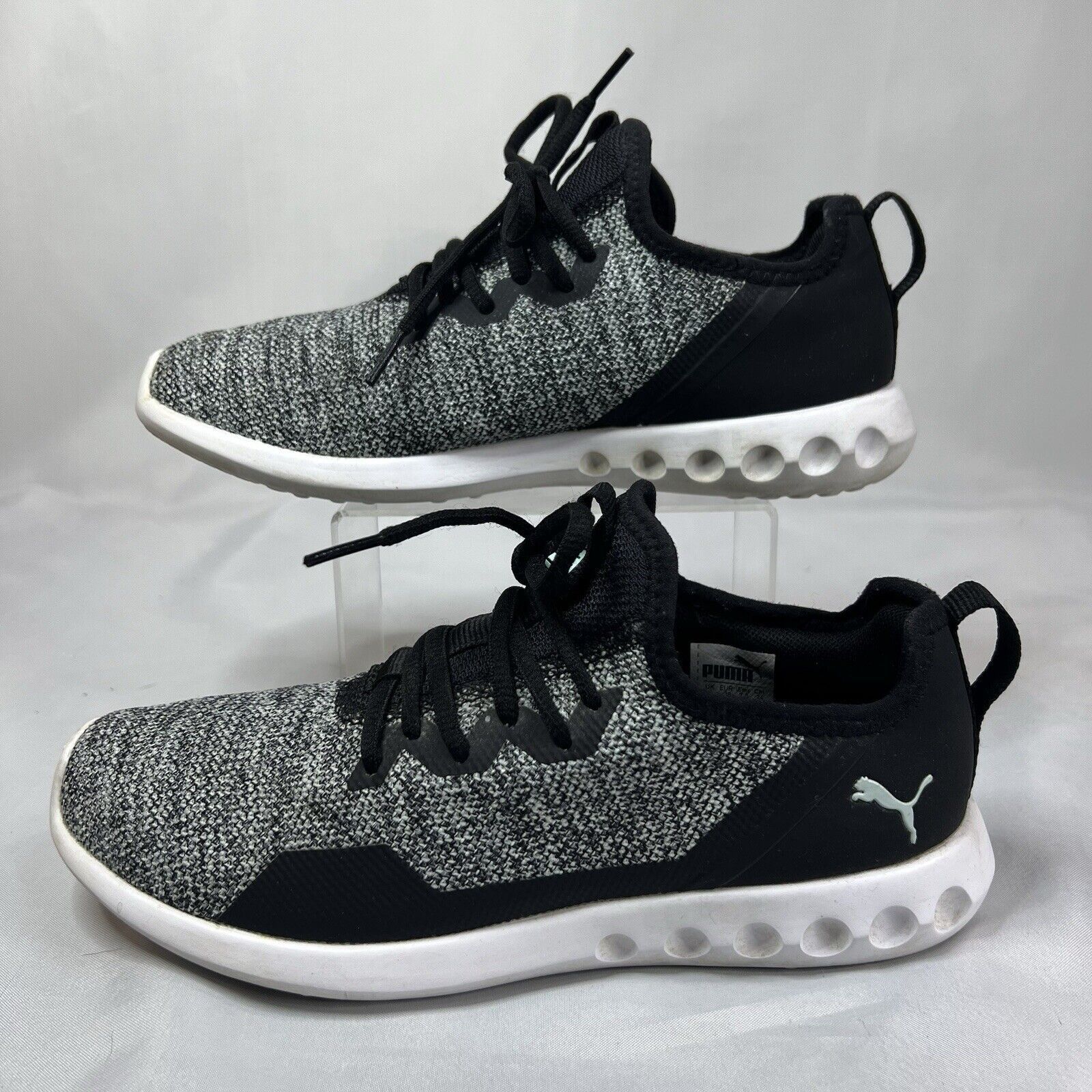 Puma Puma Carson 2 Womens 7.5 Grey Black Knit Low Lace Up Shoes Size US 7.5 / IT 37.5 - 6 Thumbnail