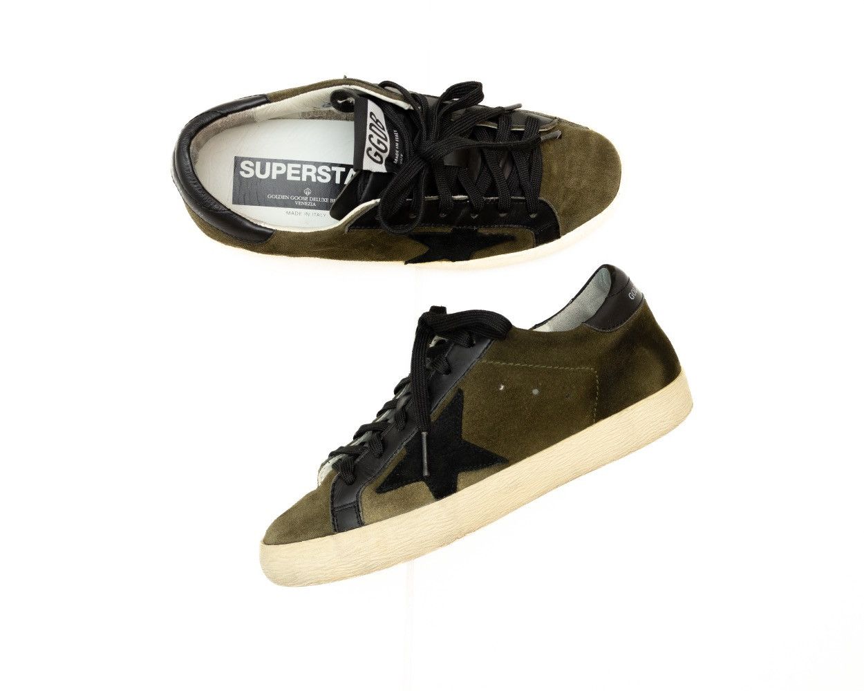 Golden Goose Golden Goose Superstar Low Sneakers Limited Sz: 6 Army Green Size US 6 / IT 36 - 1 Thumbnail