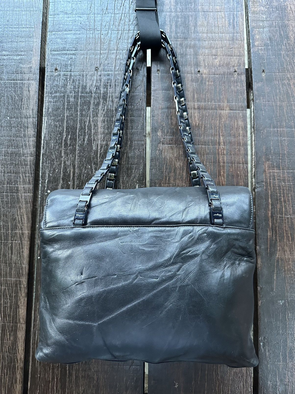 Salvatore Ferragamo Selvatore ferragamo black leather chain shoulder bag Size ONE SIZE - 3 Thumbnail