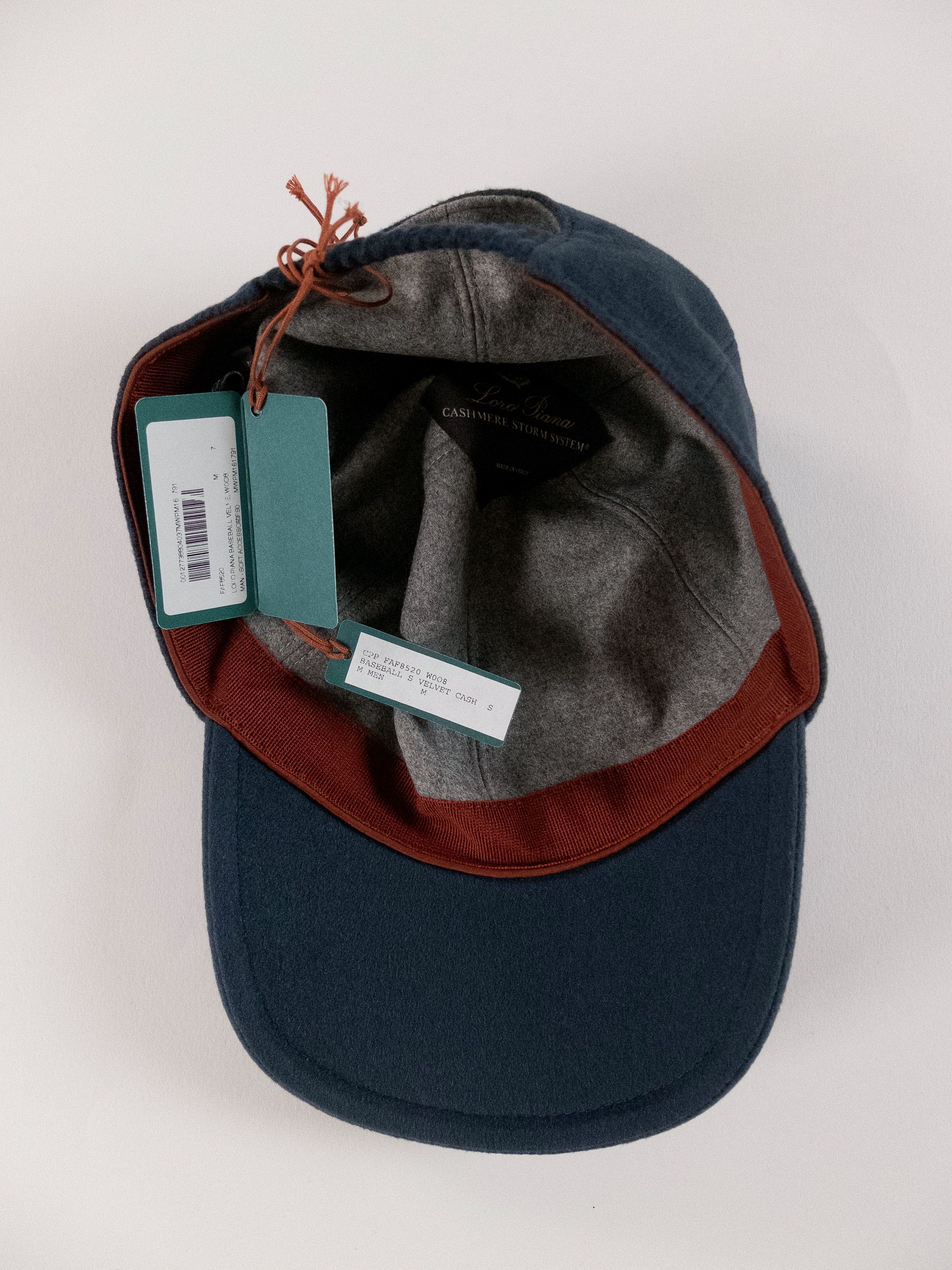 Loro Piana LORO PIANA blue velvet cashmere baseball cap Medium Size ONE SIZE - 7 Thumbnail
