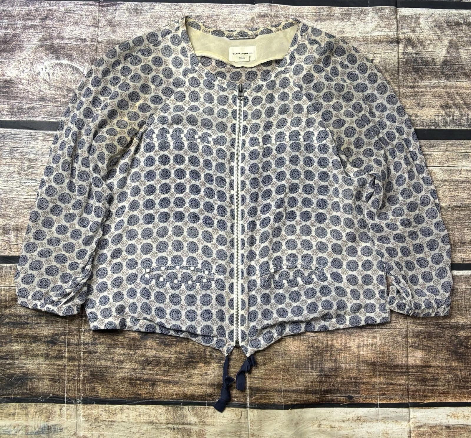 Club Monaco Club Monaco Top Women's Small Petite 100% Silk Full Zip Size S / US 4 / IT 40 - 1 Thumbnail