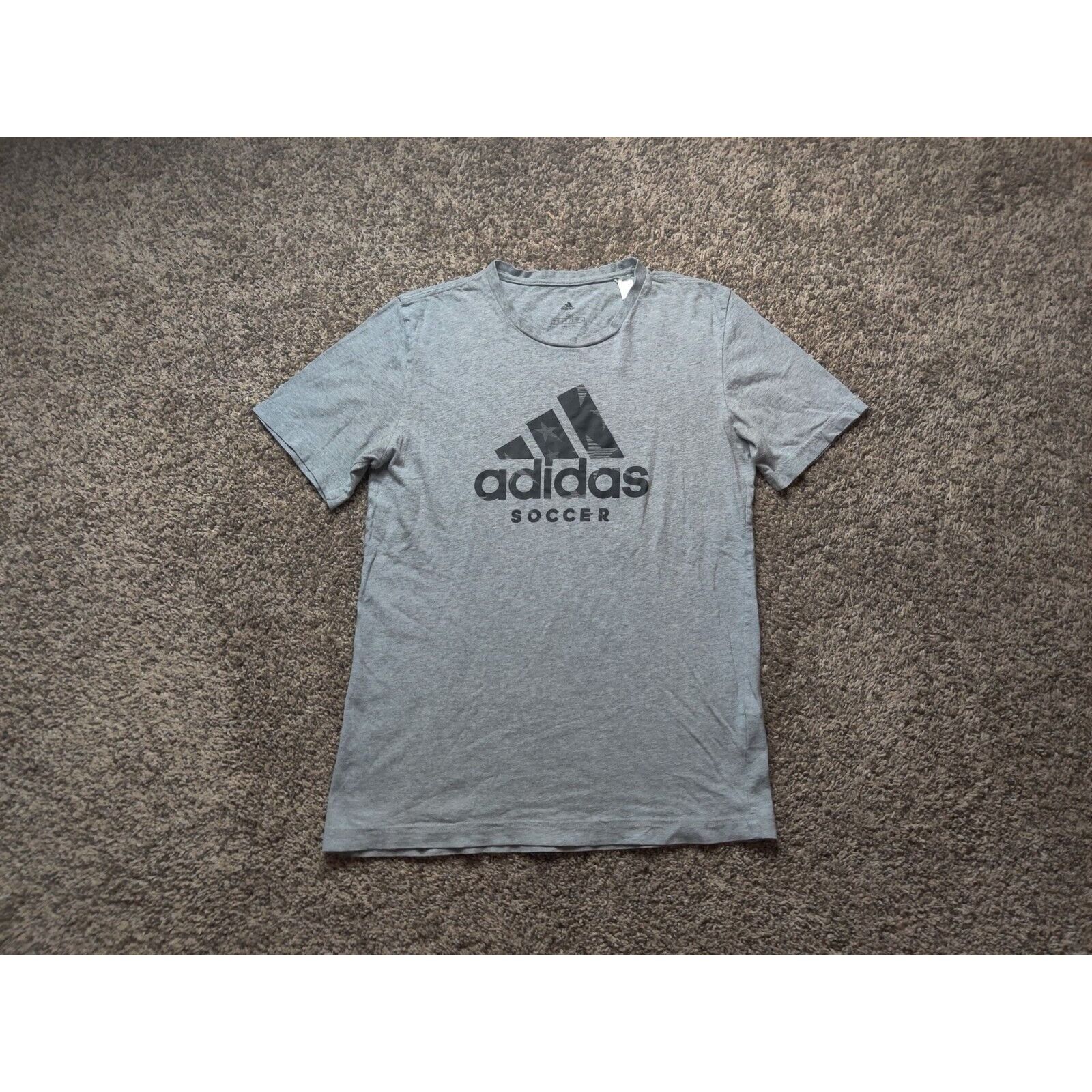 Adidas Adidas Shirt Adult Mens Small Gray Black Soccer Spell Out Size US S / EU 44-46 / 1 - 1 Thumbnail