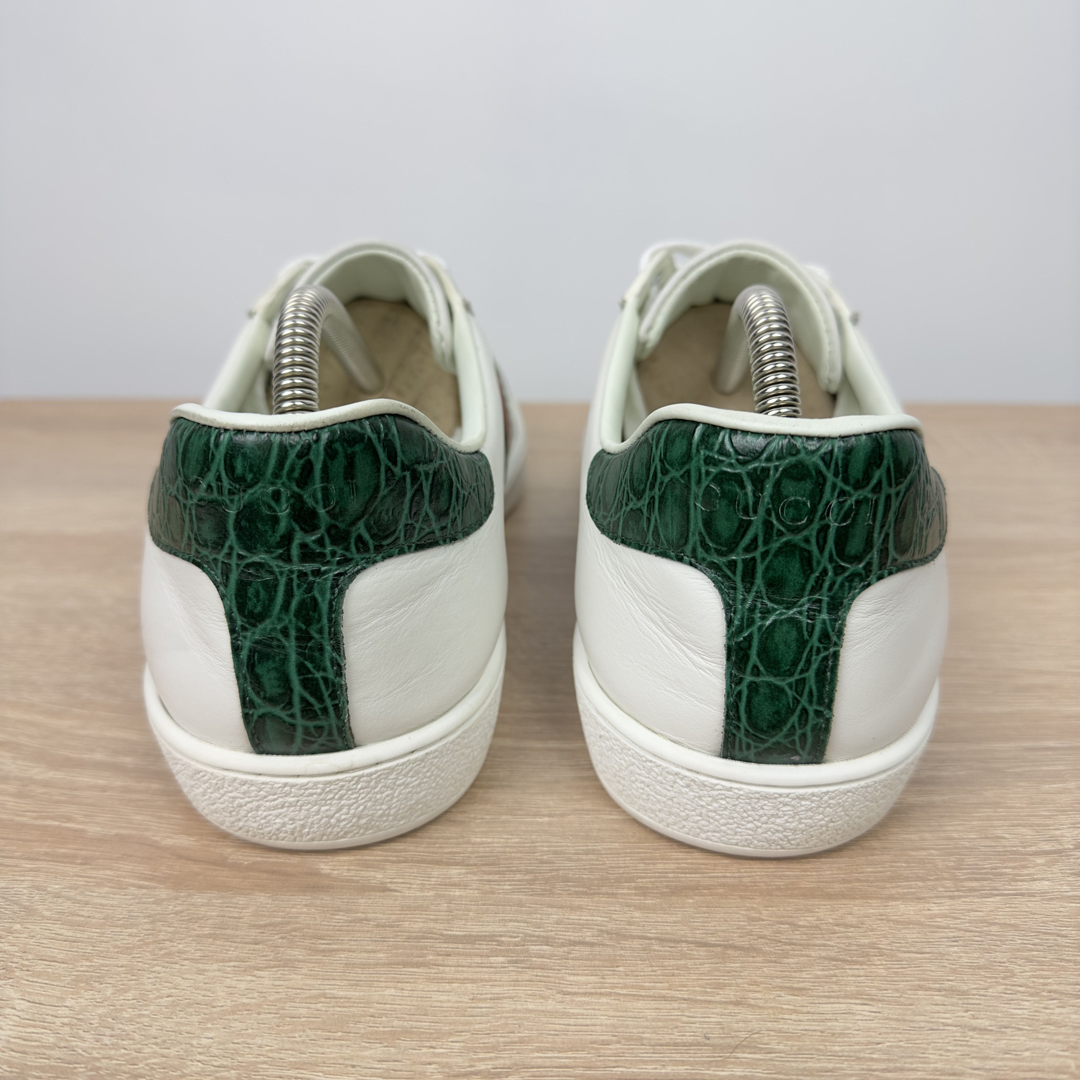 Gucci Ace Web White/Green 386750 Shoes Size 7 G Size US 7.5 / EU 40-41 - 5 Thumbnail