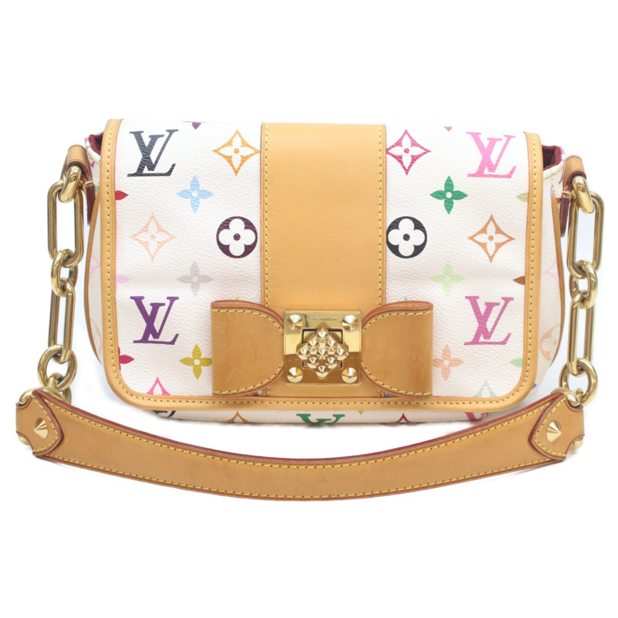 Louis Vuitton Louis Vuitton 11 Years M40305 Monogram Multicolor Blanc Patty Shoulder Bag (White) Women's Size ONE SIZE - 1 Thumbnail