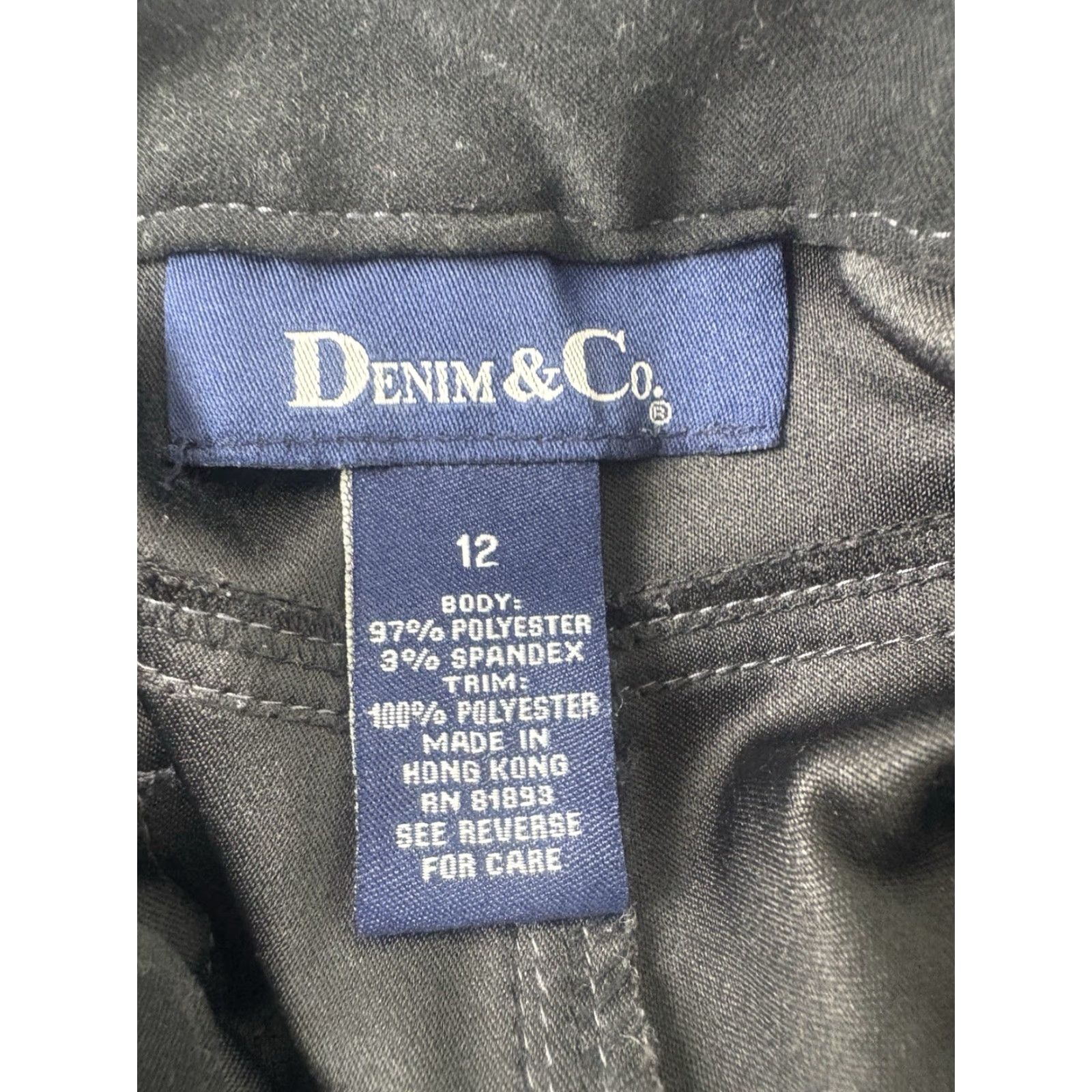 Denim & Co. Denim & Co Black Embroidered Wide Leg Dress Pants Womens Size 12 Size 34" / US 12 / IT 48 - 7 Thumbnail