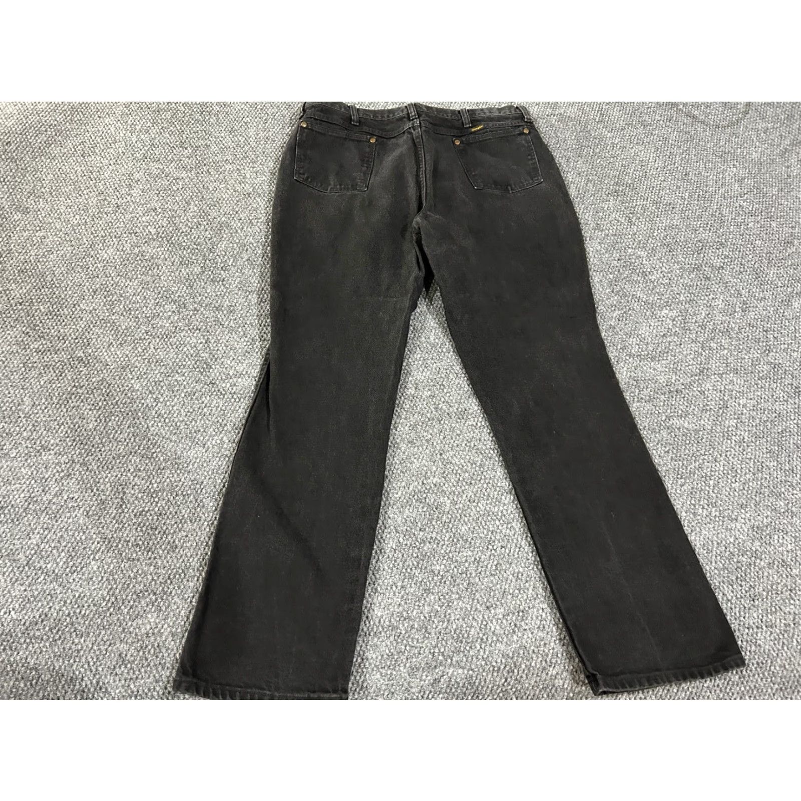 Wrangler Wrangler Jeans Mens 38x32 Black Regular Fit Straight Denim Classic Western Jeans Size US 38 / EU 54 - 7 Thumbnail