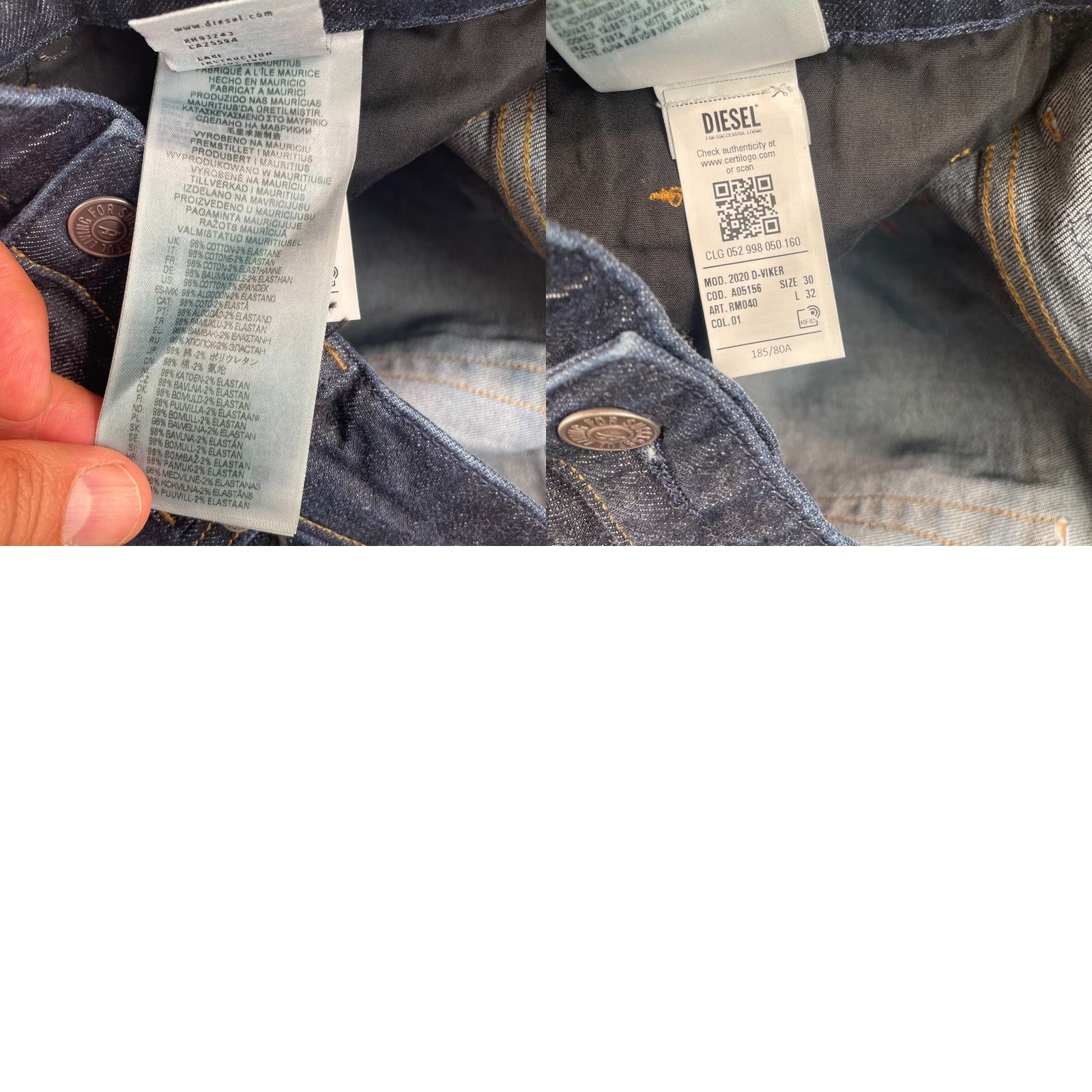 Diesel Diesel Jeans 30x31 D-VIKER Blue Stretch Straight Button Fly NWT Men RM040 Regular 5-Pocket Denim Blue Size US 30 / EU 46 - 9 Thumbnail