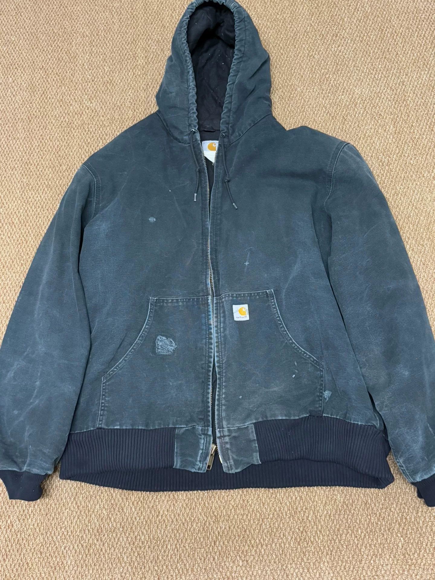 Vintage Vintage Carhartt Black Hooded Jacket Size US M / EU 48-50 / 2 - 1 Thumbnail
