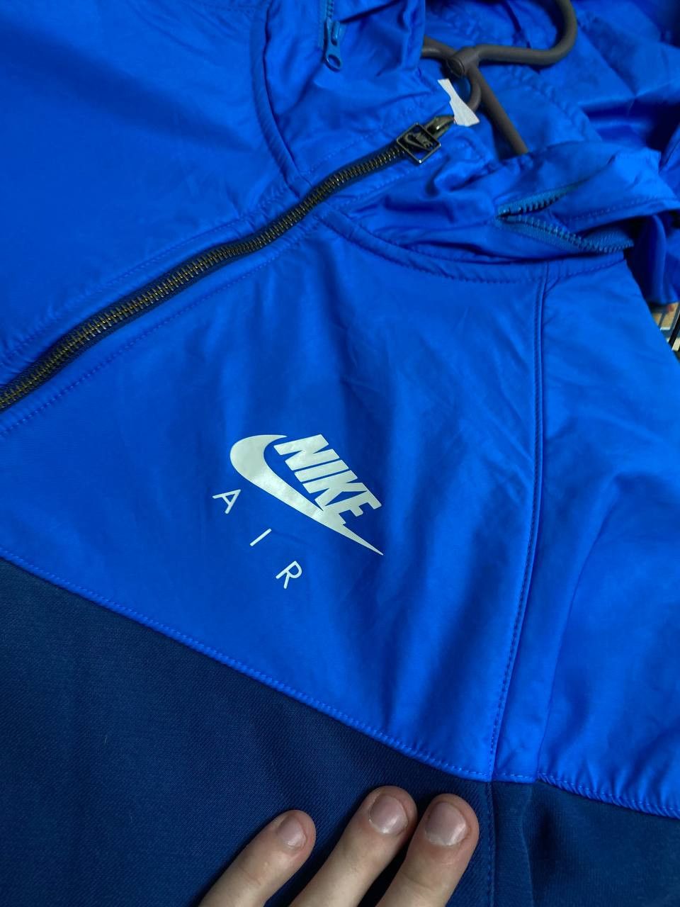 Nike × Vintage Vintage Nike Air Box Logo Zip Up Hoodie Size US XL / EU 56 / 4 - 6 Thumbnail