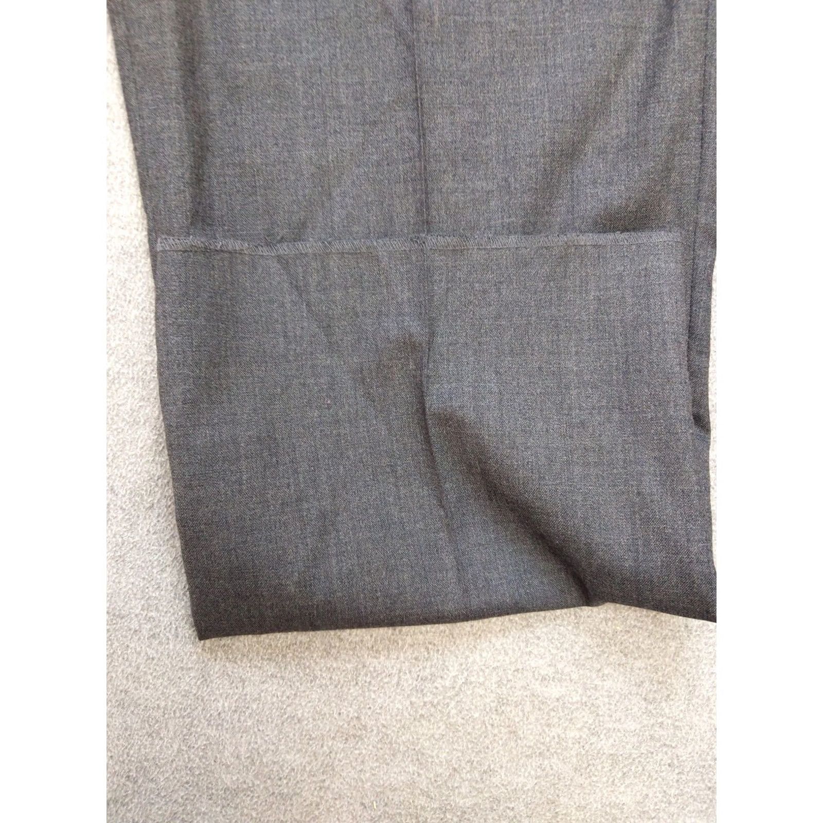 Evan Picone VINTAGE Evan-Picone Pants Mens 40 Gray 100% Worsted Wool Pleated Dress Unhemmed New Size US 40 / EU 56 - 3 Thumbnail