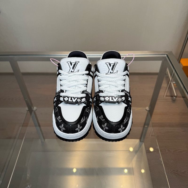 Louis Vuitton Louis Vuitton Trainer Maxi Black and White Sneakers -2508 Size US 8 / EU 41 - 5 Thumbnail