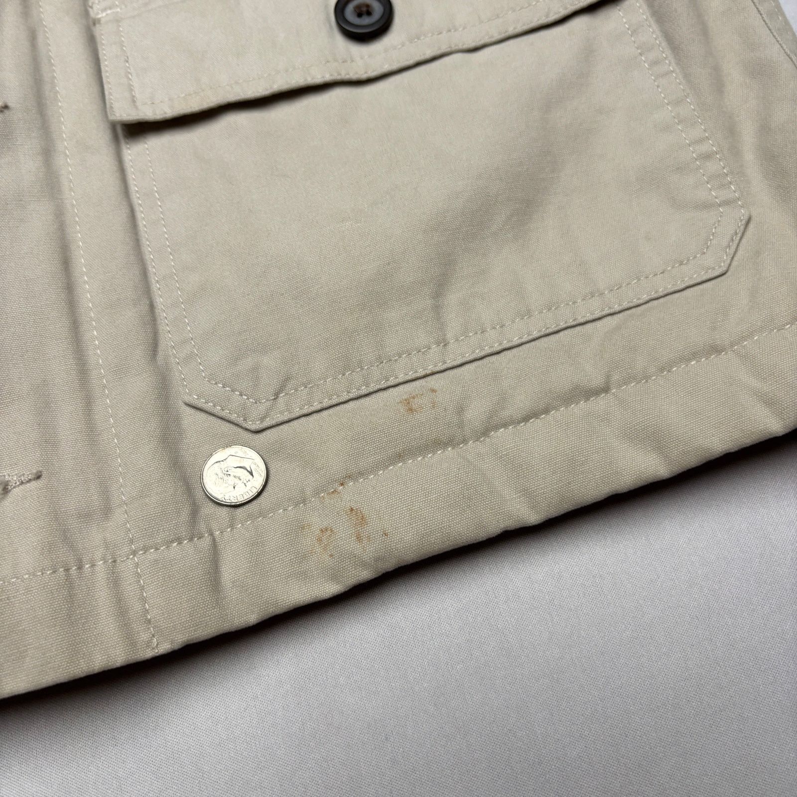 Gap Vintage Gap Field Chore Coat Quiltef Jacket Leather Collar Size US L / EU 52-54 / 3 - 10 Thumbnail