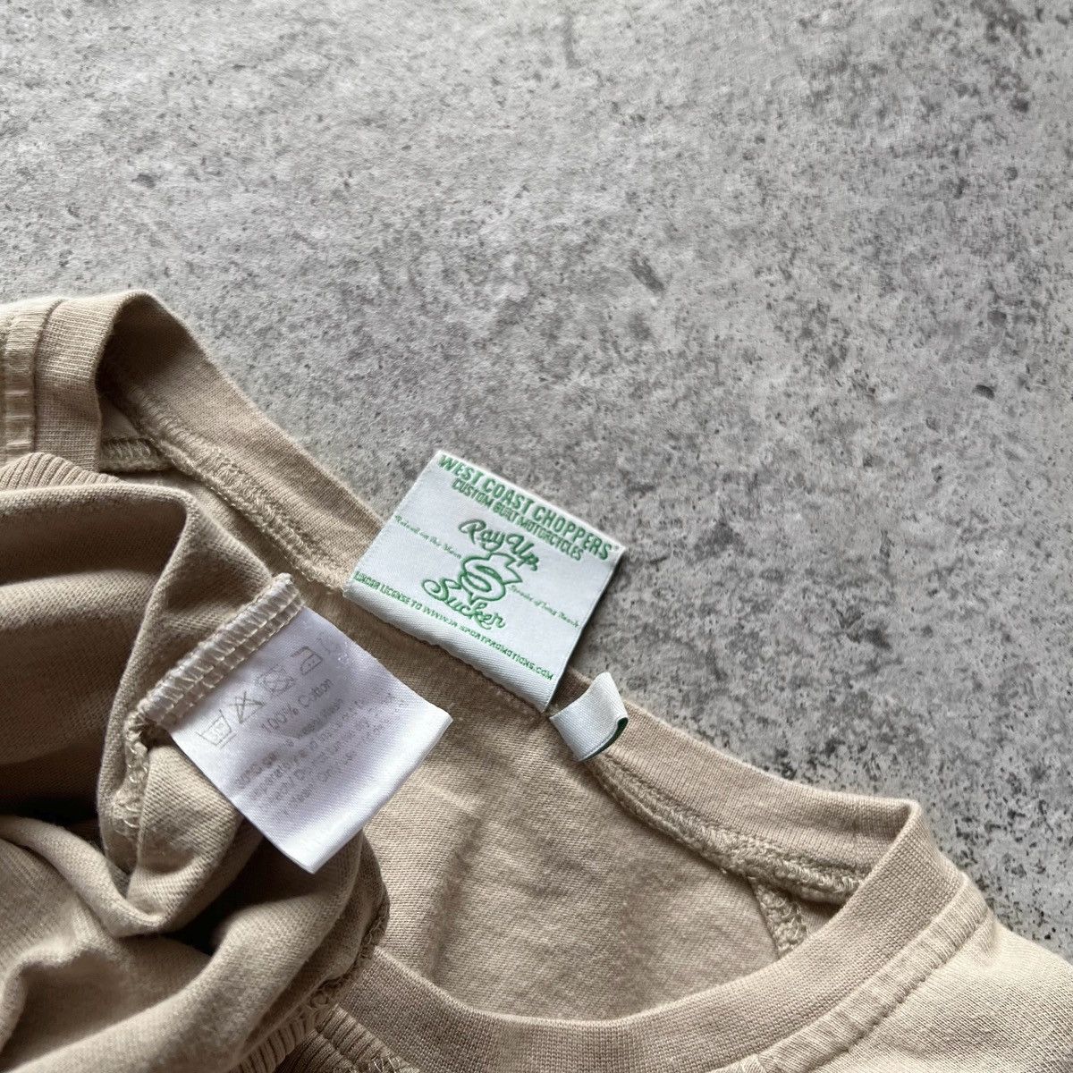 Band Tees × Vintage West Coast Choppers Mens Vintage Beige Long Sleeve Shirt Size US L / EU 52-54 / 3 - 5 Thumbnail