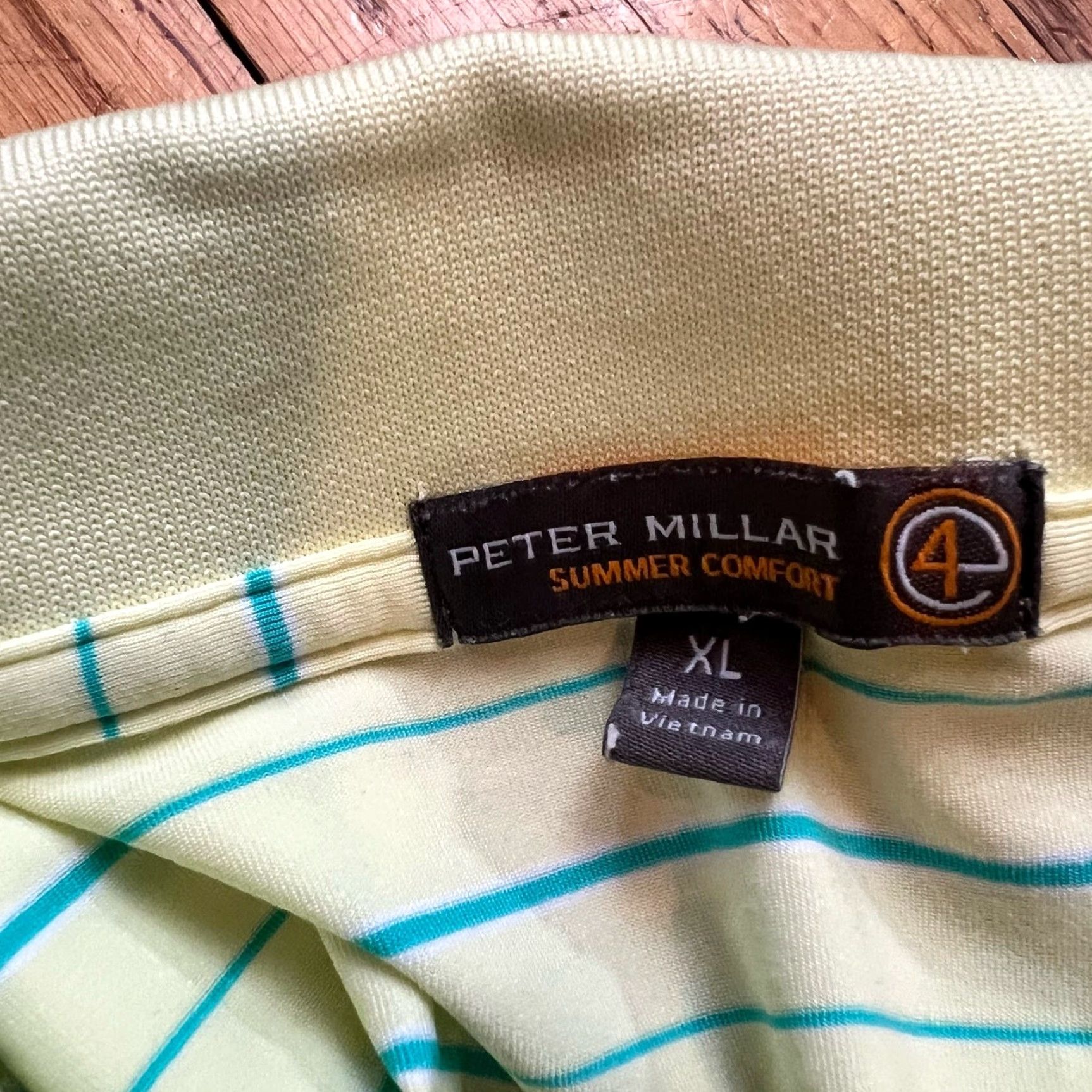Peter Millar Peter Millar Polo Shirt Mens XL Summer Comfort Golf Performance Stripe Yellow Size US XL / EU 56 / 4 - 6 Thumbnail