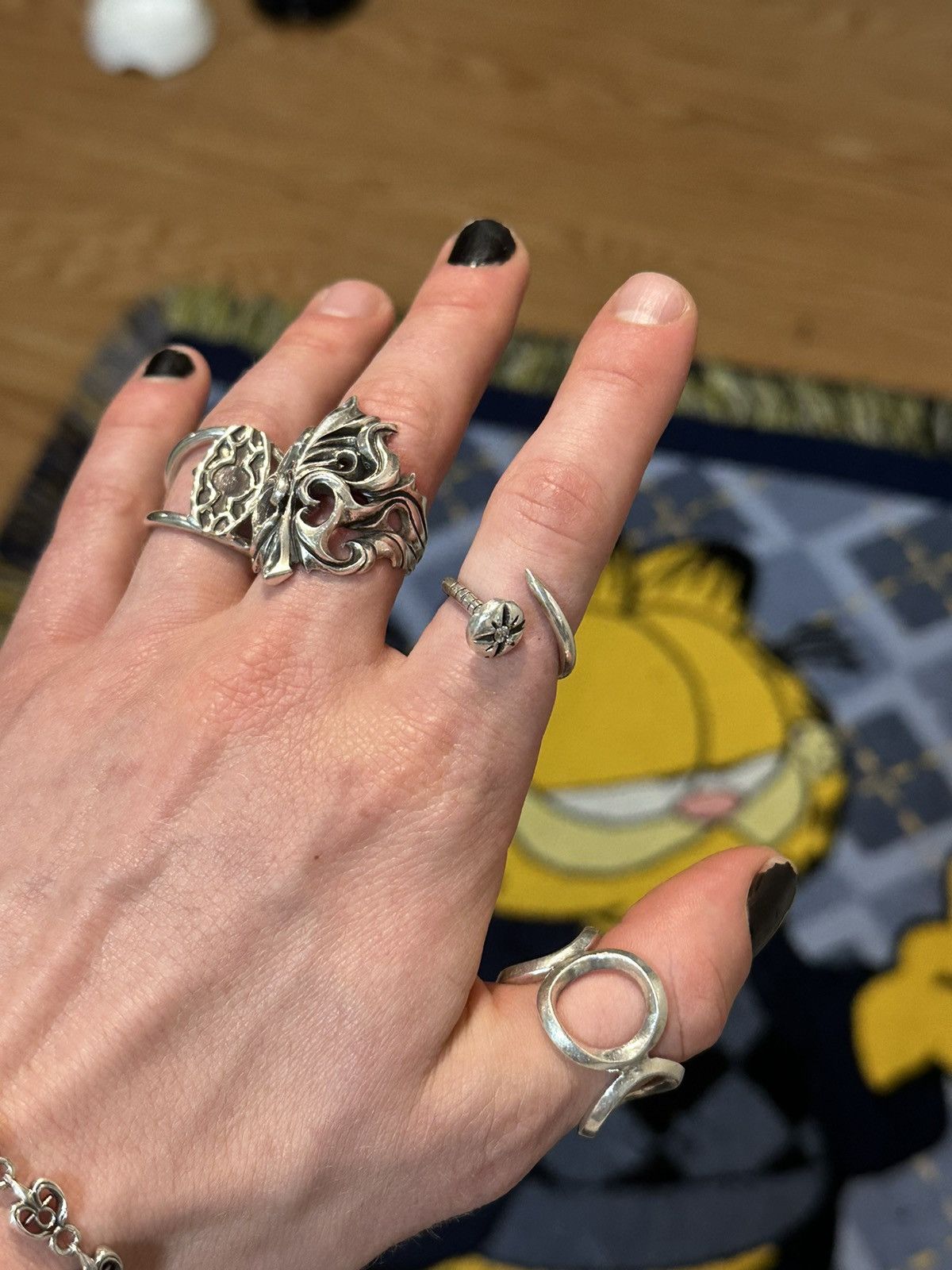 Sterling Silver Jotte.925 Nail Ring Size ONE SIZE - 7 Thumbnail