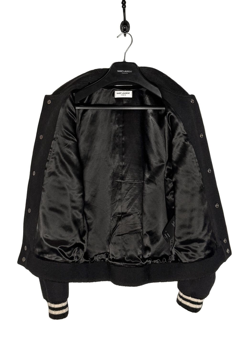Saint Laurent Paris Saint Laurent Signature Logo Back Teddy Bomber Jacket Size US L / EU 52-54 / 3 - 8 Thumbnail