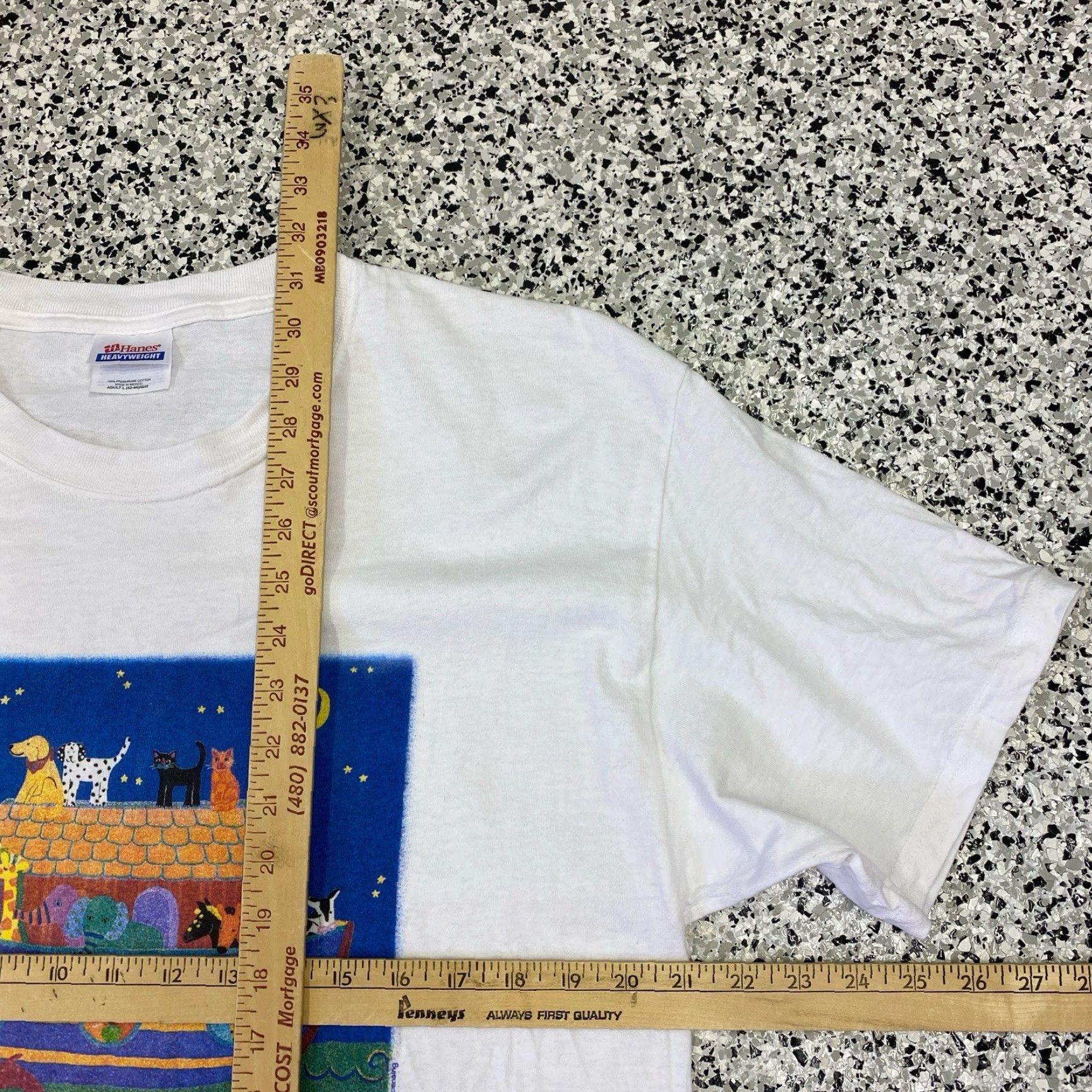 Gildan Humane Society of the USA Member T-Shirt Mens Large Graphic Dog Animals Y2K Shirt Regular White Cotton Jersey Gildan Size US L / EU 52-54 / 3 - 2 Thumbnail
