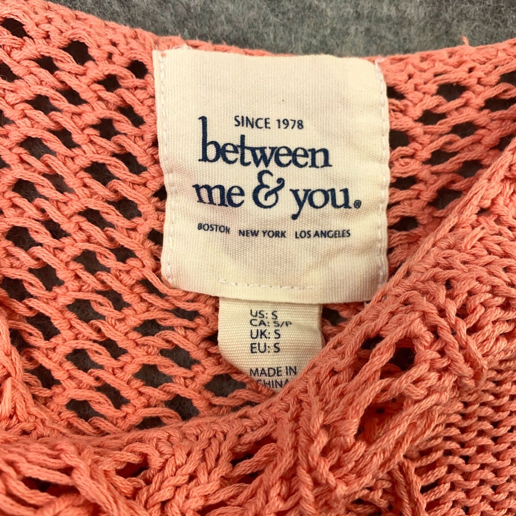 Anthropologie Anthropologie Womens Sweater Small Peach Between Me & You Open Knit Long Sleeve Pullover Size S / US 4 / IT 40 - 5 Thumbnail