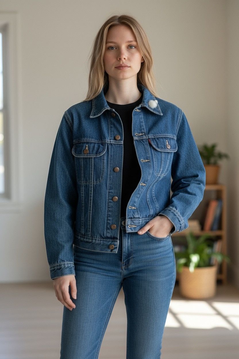 Other Vintage Unisex Lois Jean Blue Denim Jacket Made Spain XSmall Size XS / US 0-2 / IT 36-38 - 1 Thumbnail