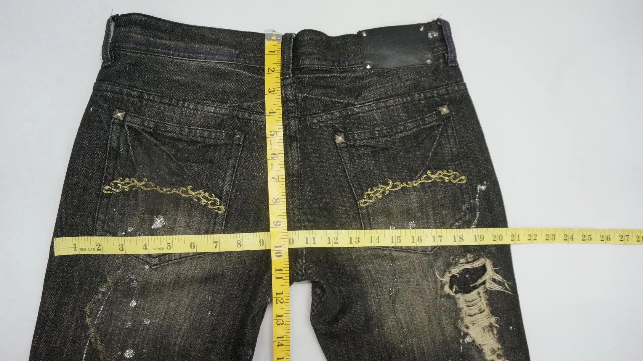 Japanese Brand Vintage MIDAS Distressed Shortrise Flared Jeans Size US 30 / EU 46 - 14 Thumbnail