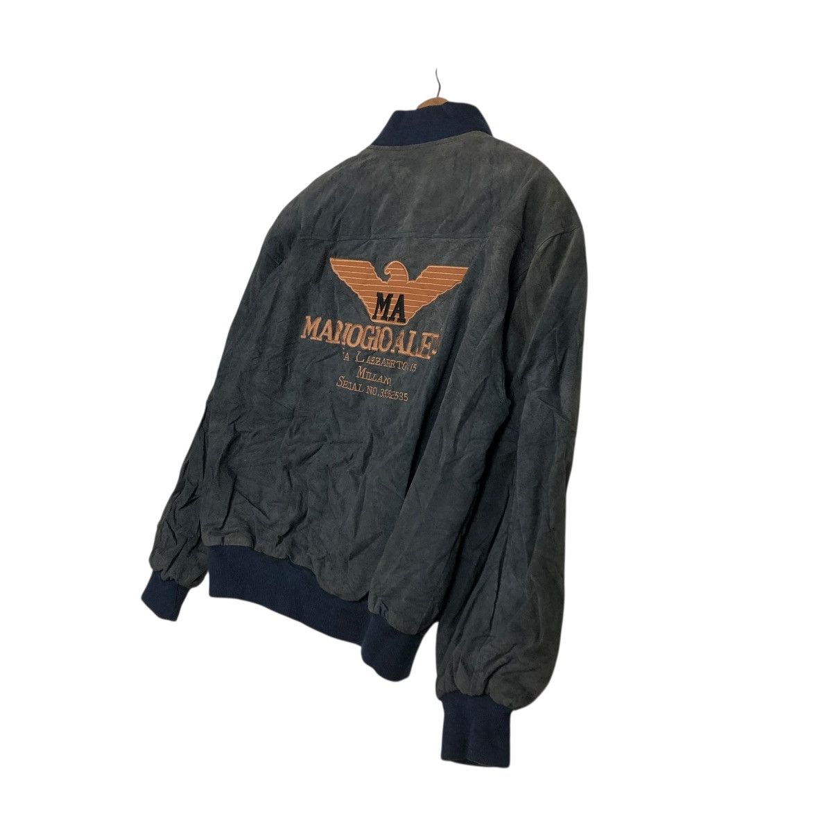Vintage 🔥VINTAGE BOMBER LEATHER JACKET MARZENO BIG LOGO ISSEY MIYAKE Size US M / EU 48-50 / 2 - 12 Thumbnail