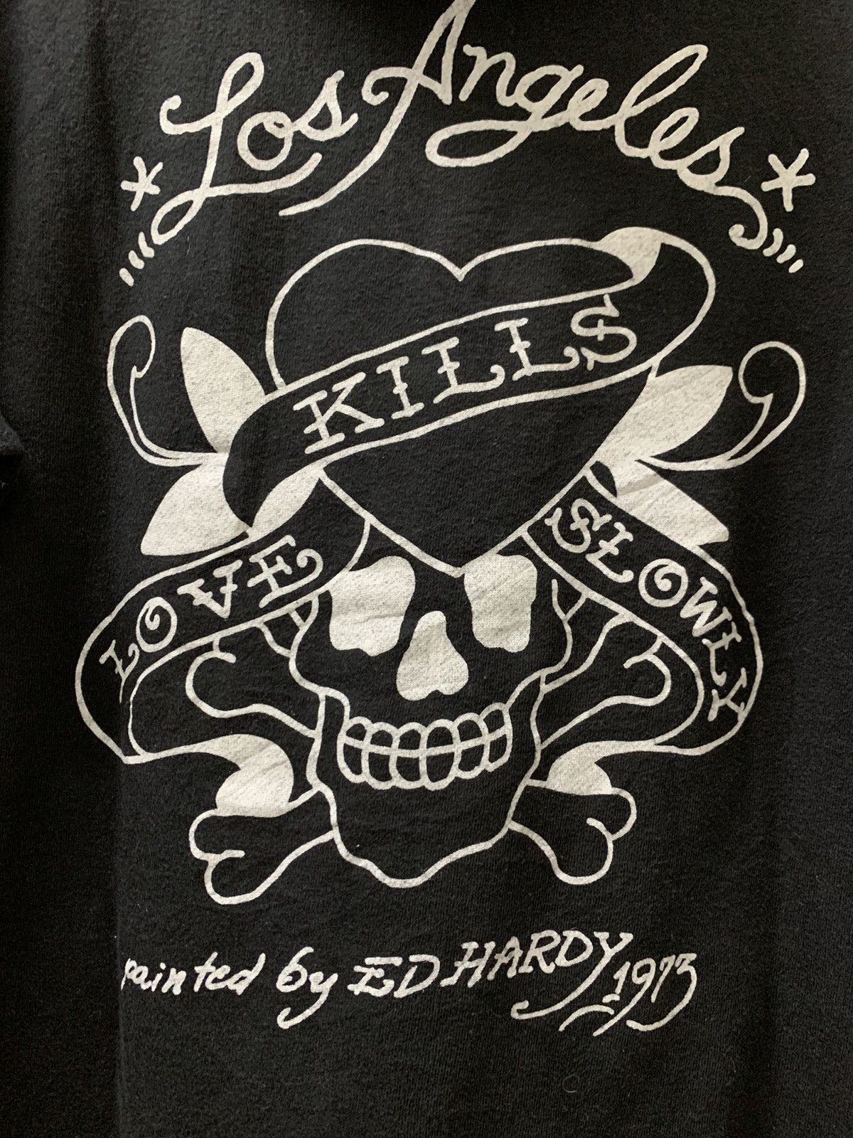Ed Hardy VINTAGE Y2K ED HARDY PULLOVER HOODIE BACK-HIT VERY RARE Size US L / EU 52-54 / 3 - 7 Thumbnail